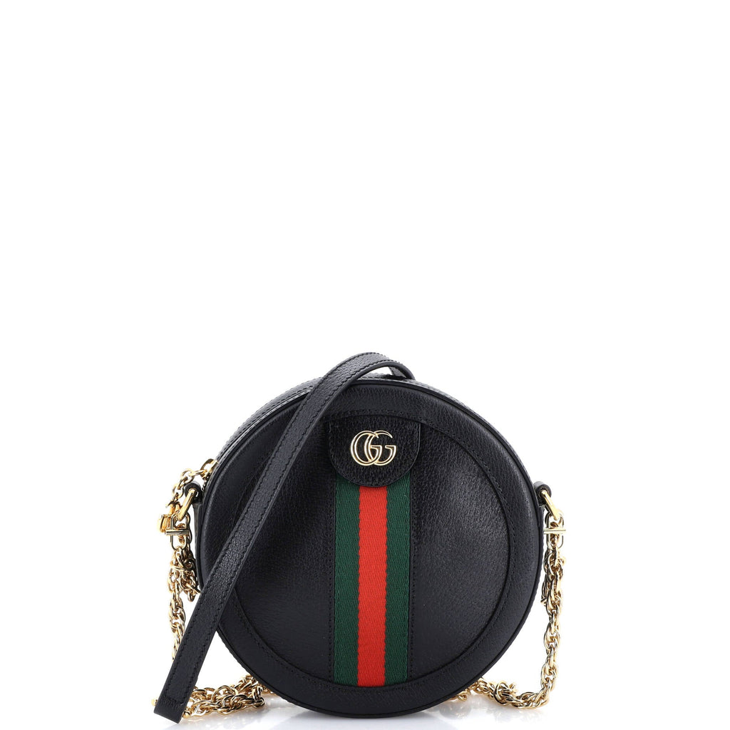Ophidia Round Shoulder Bag Leather Mini