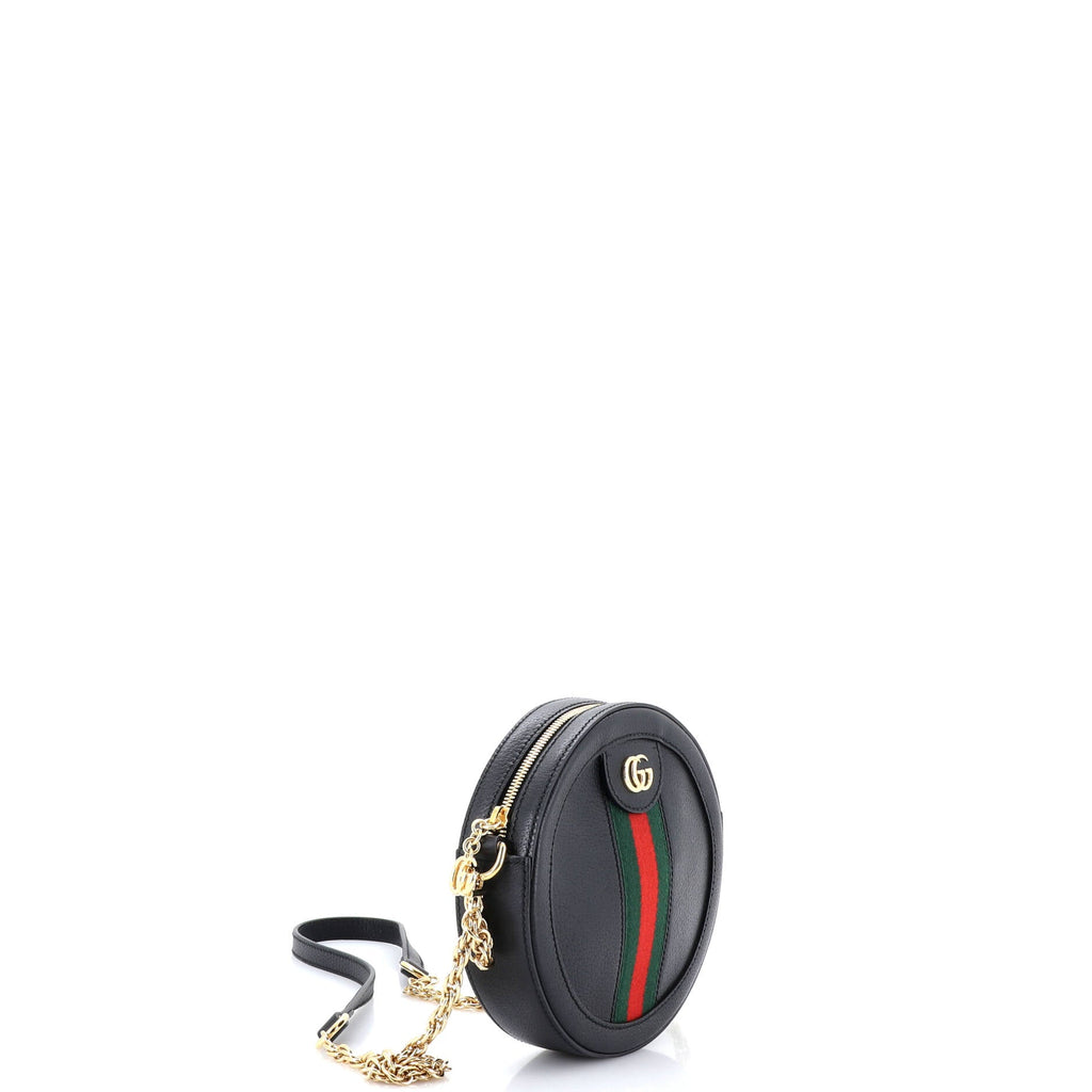 Ophidia Round Shoulder Bag Leather Mini