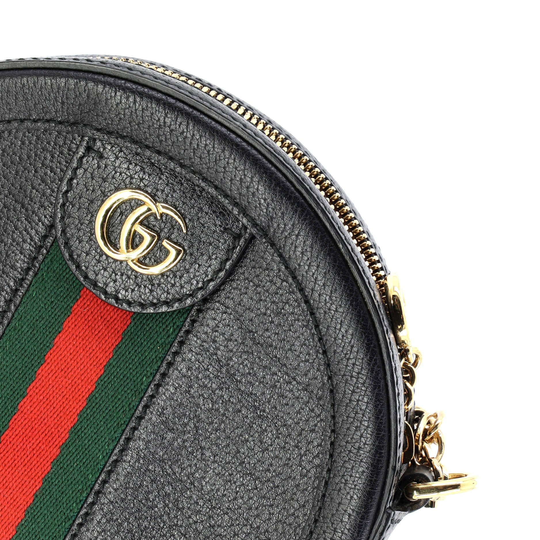 Ophidia Round Shoulder Bag Leather Mini
