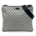 Zip Top Messenger Bag GG Coated Canvas Large