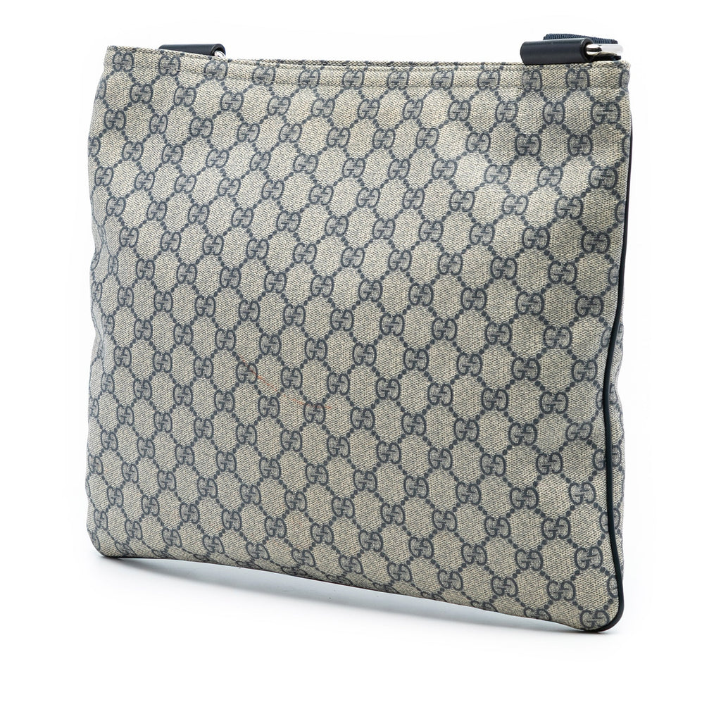 Zip Top Messenger Bag GG Coated Canvas Large