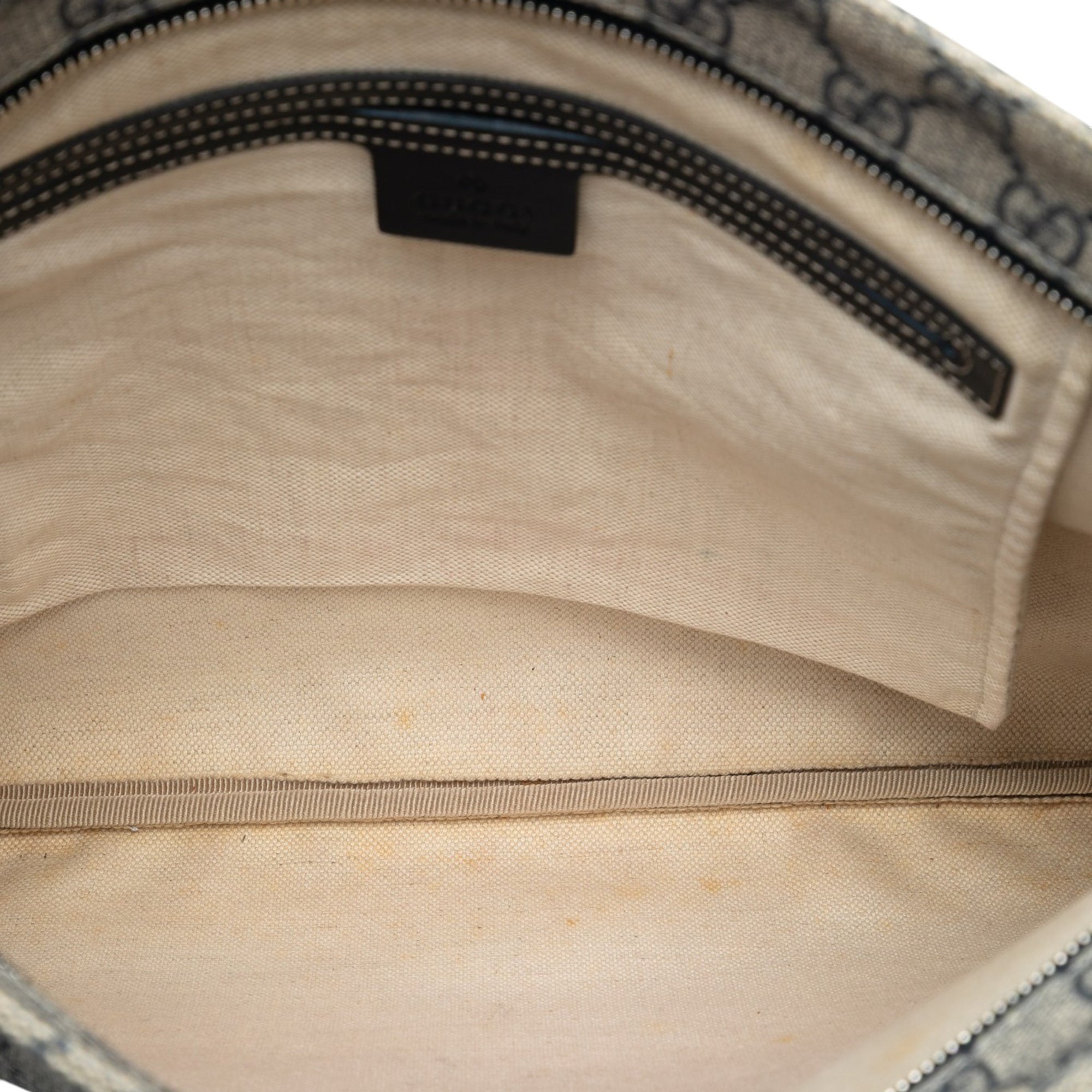 Zip Top Messenger Bag GG Coated Canvas Large