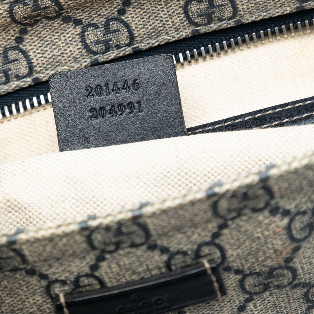 Zip Top Messenger Bag GG Coated Canvas Large