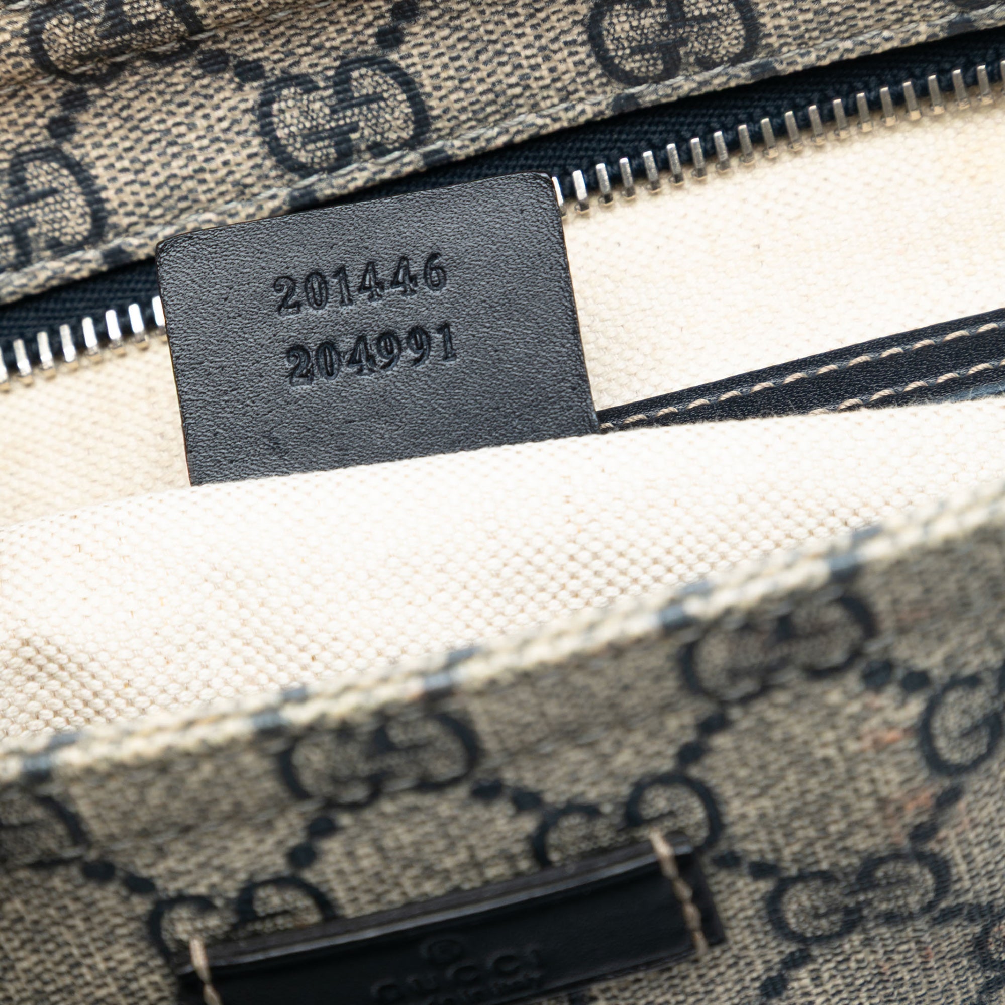 Zip Top Messenger Bag GG Coated Canvas Large