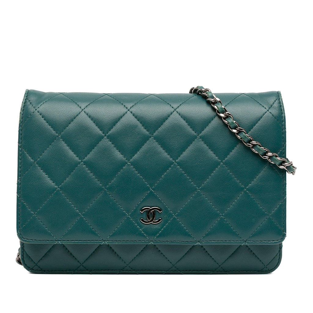 Wallet on Chain Quilted Lambskin