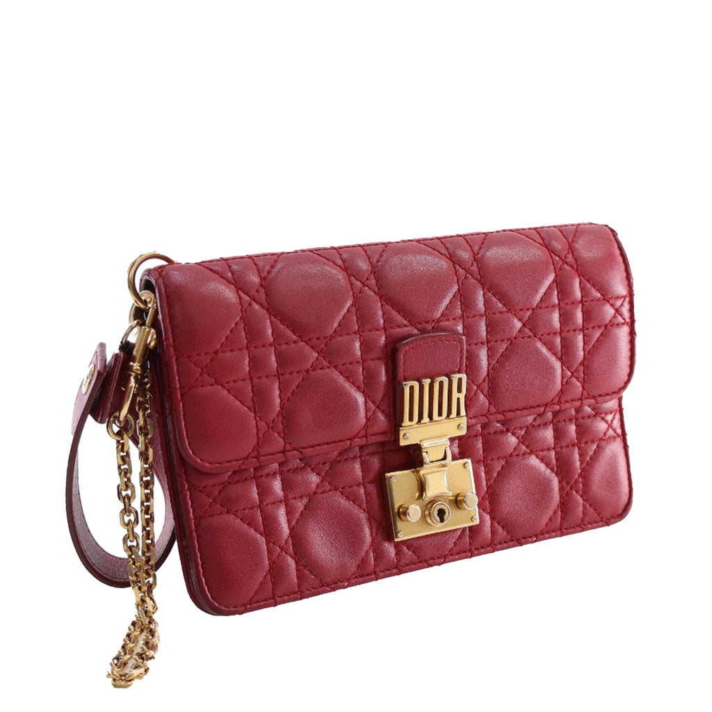 Dioraddict Wallet on Chain Cannage Quilt Lambskin
