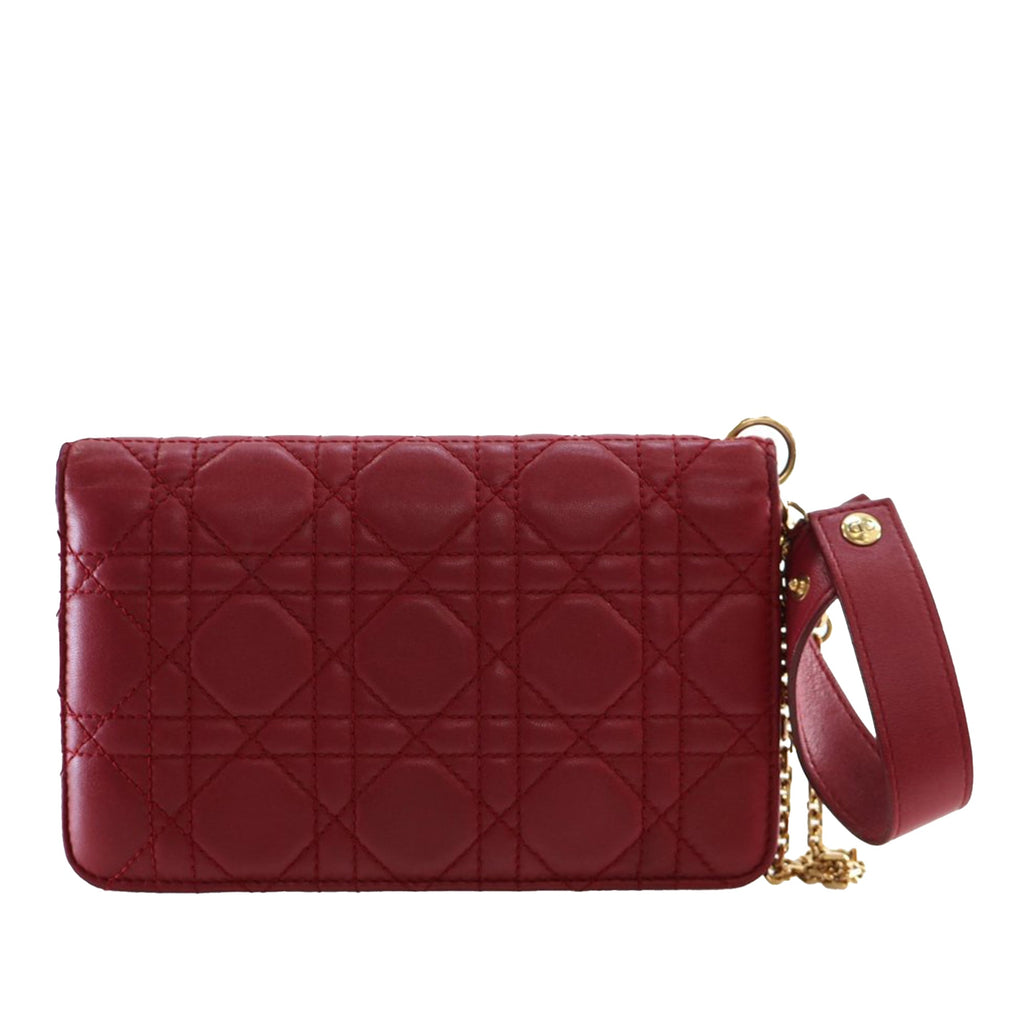 Dioraddict Wallet on Chain Cannage Quilt Lambskin