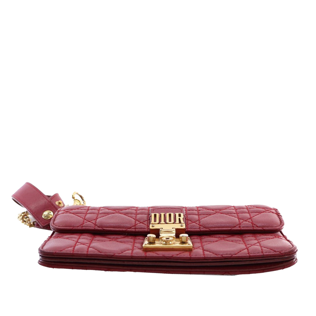 Dioraddict Wallet on Chain Cannage Quilt Lambskin