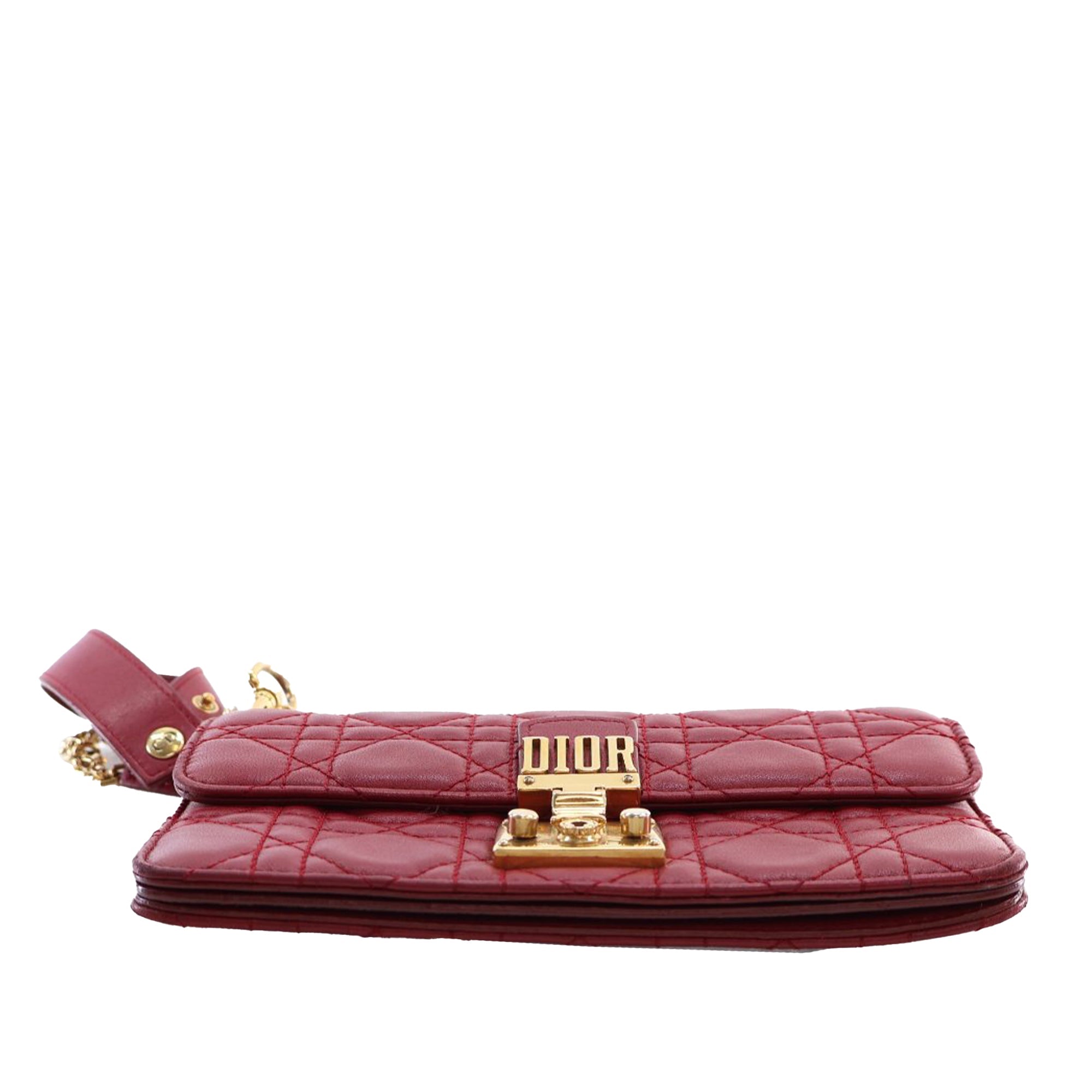 Dioraddict Wallet on Chain Cannage Quilt Lambskin