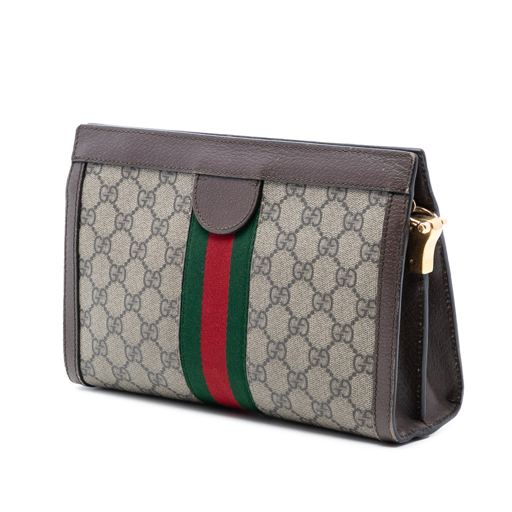 Ophidia Chain Shoulder Bag GG Coated Canvas Small