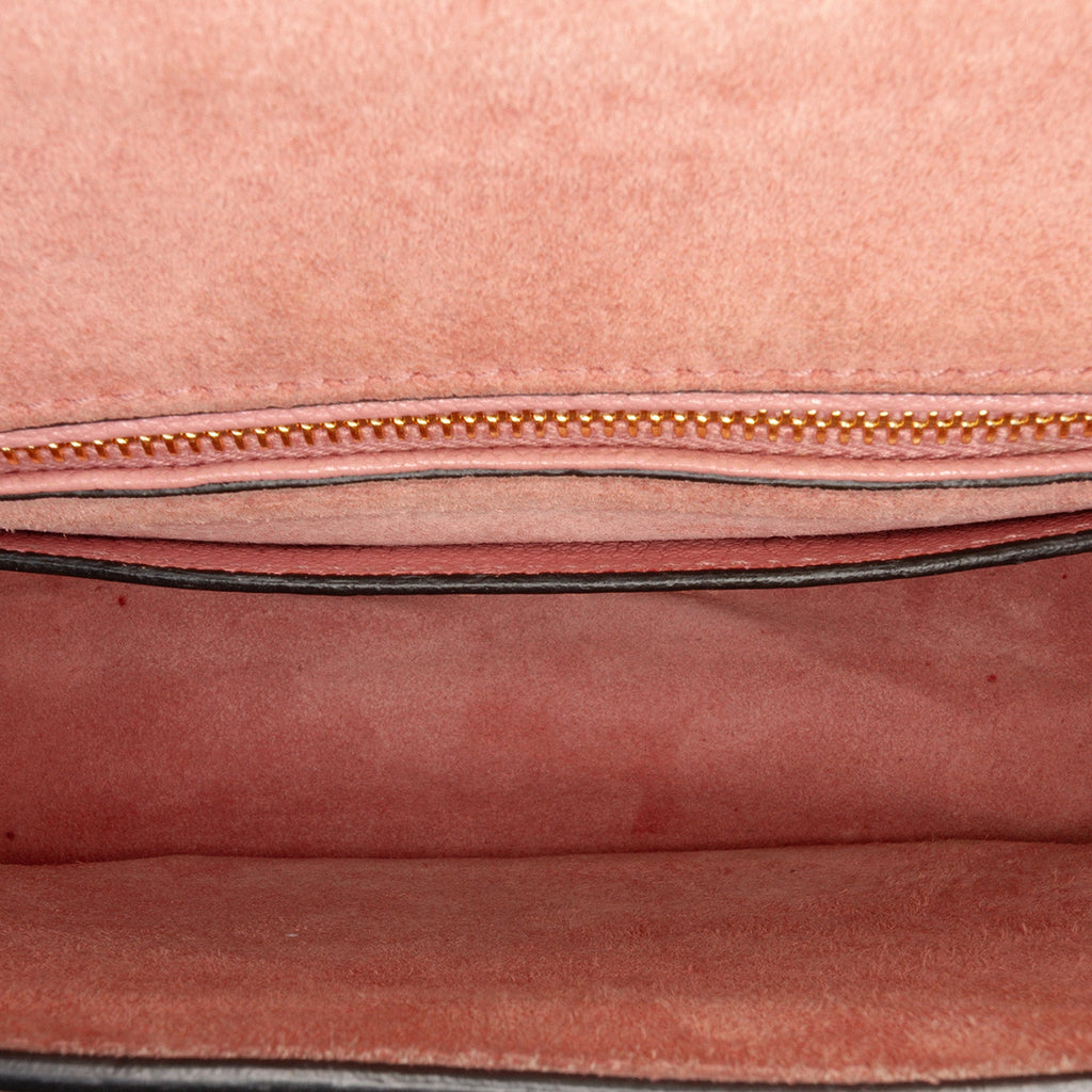 Madras Crystal Buckle Shoulder Bag Leather Small