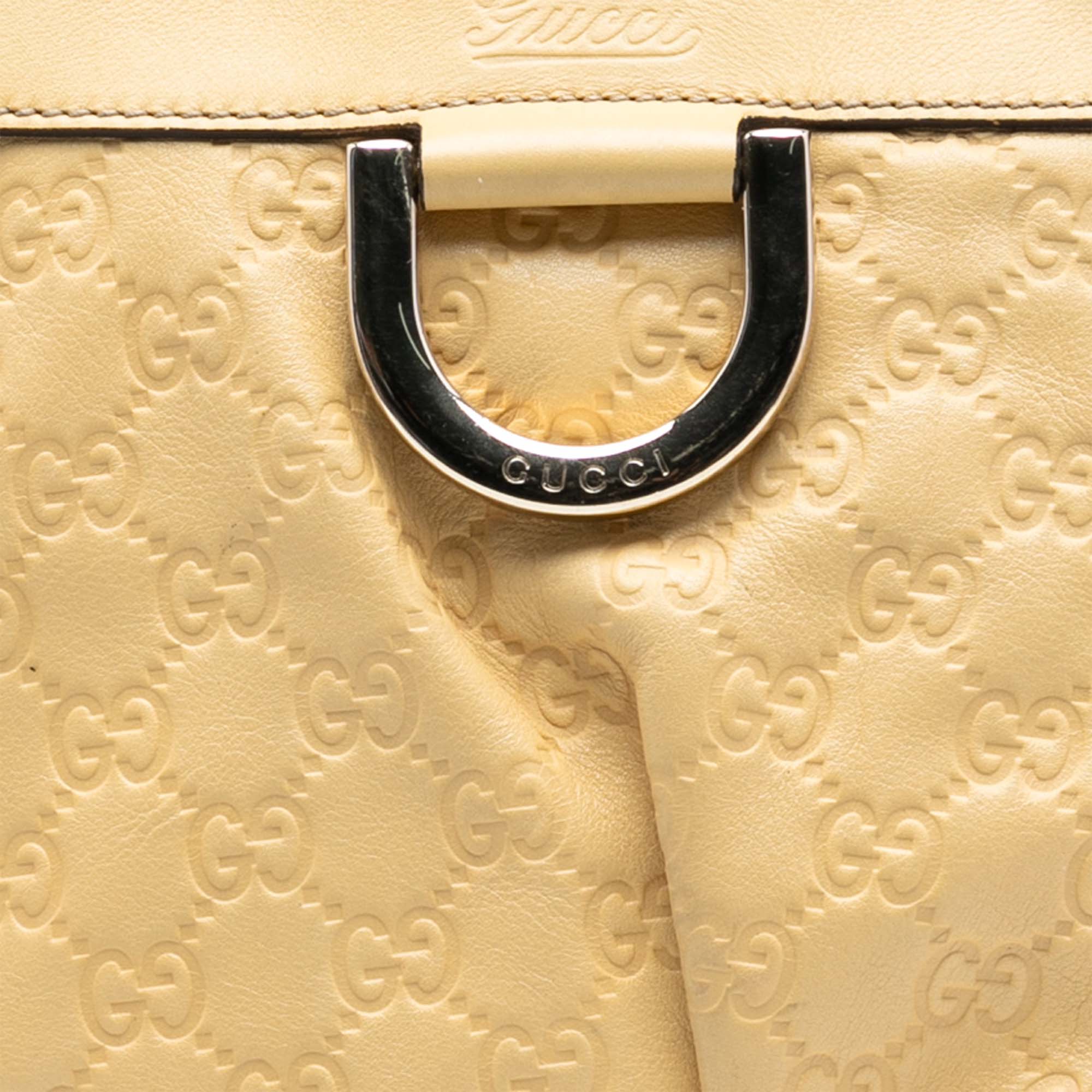 D Ring Messenger Bag Guccissima Leather Small