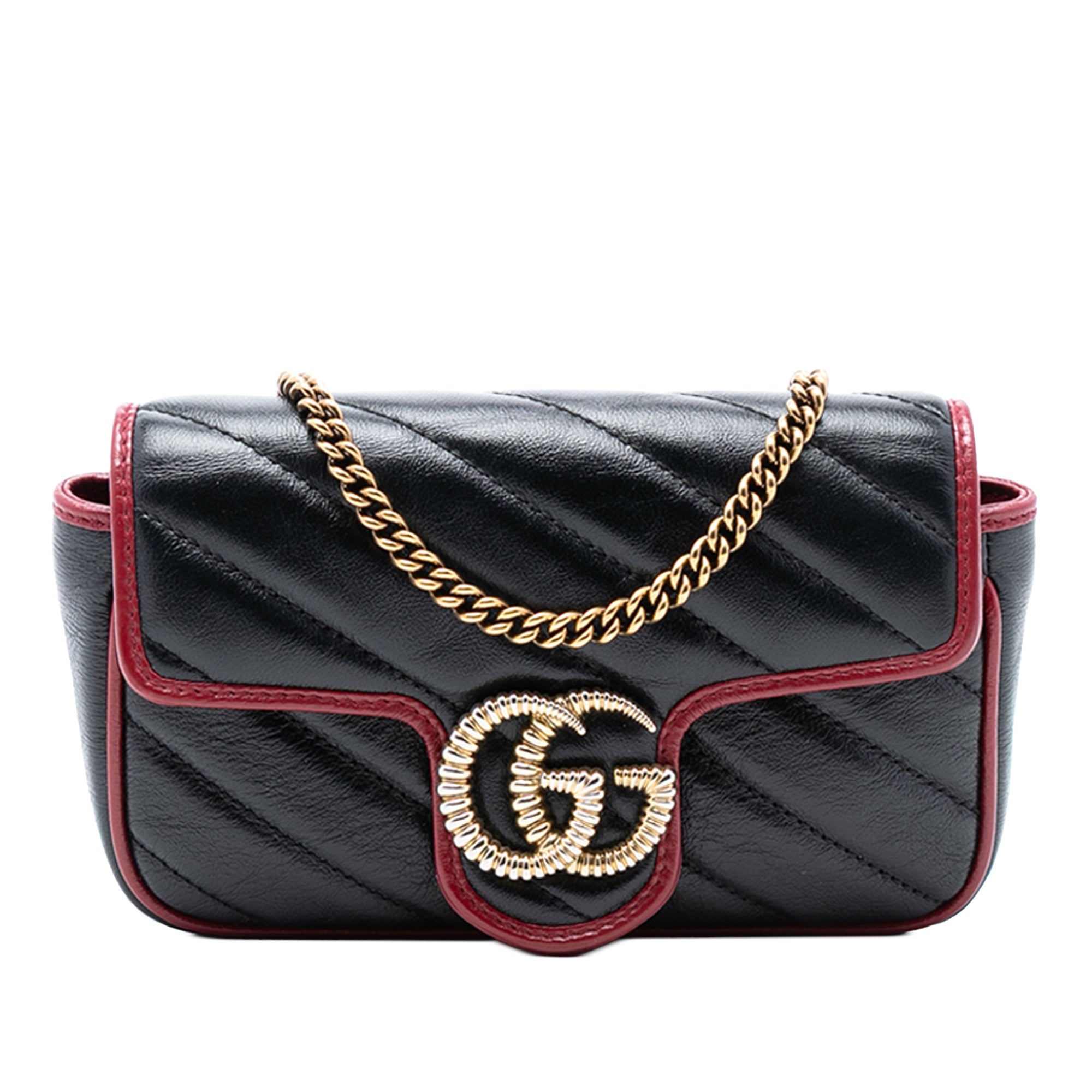 GG Marmont Flap Bag Diagonal Quilted Leather Super Mini