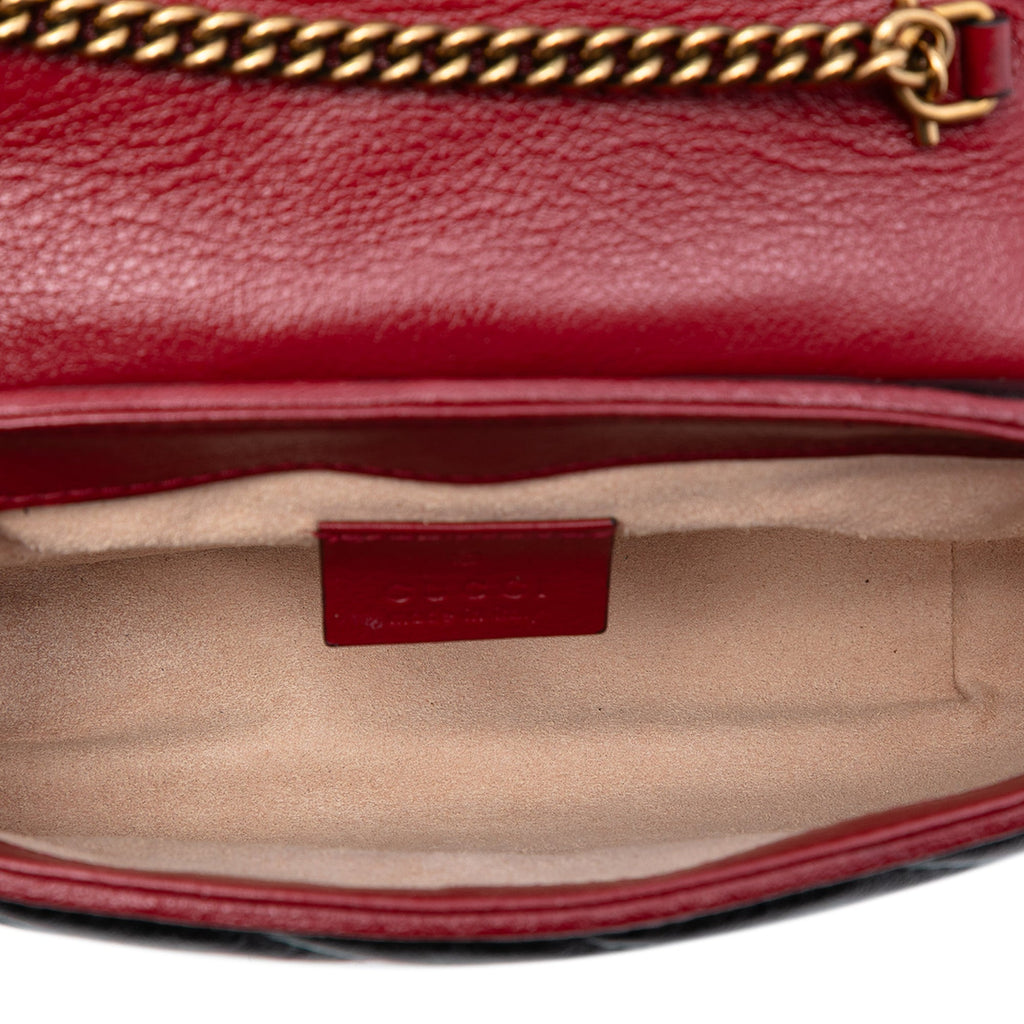 GG Marmont Flap Bag Diagonal Quilted Leather Super Mini
