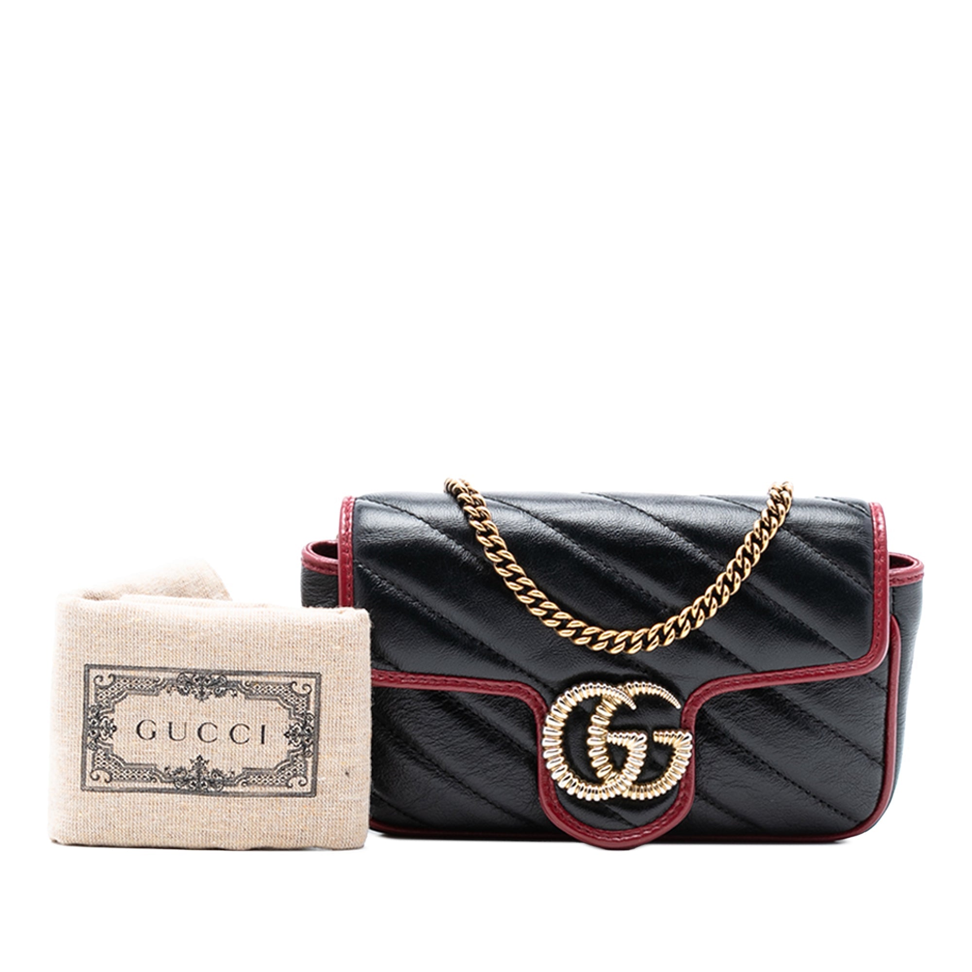 GG Marmont Flap Bag Diagonal Quilted Leather Super Mini