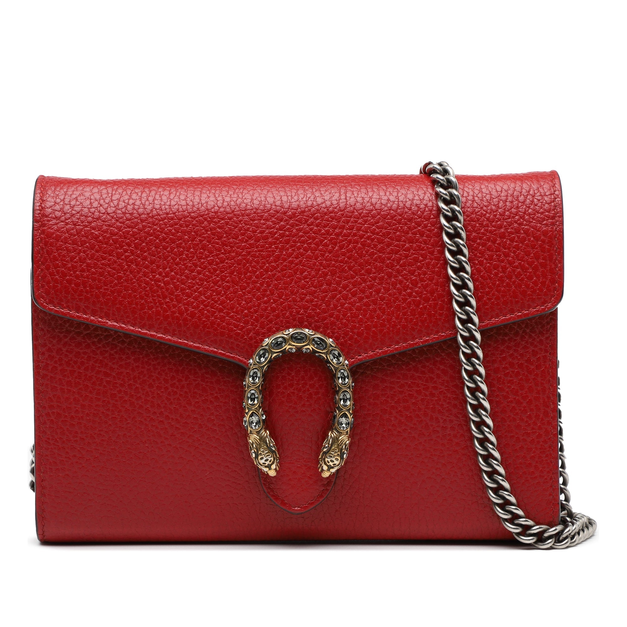 Dionysus Chain Wallet Leather with Embellished Detail Small