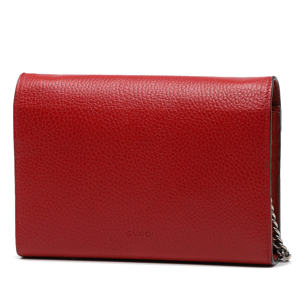 Dionysus Chain Wallet Leather with Embellished Detail Small