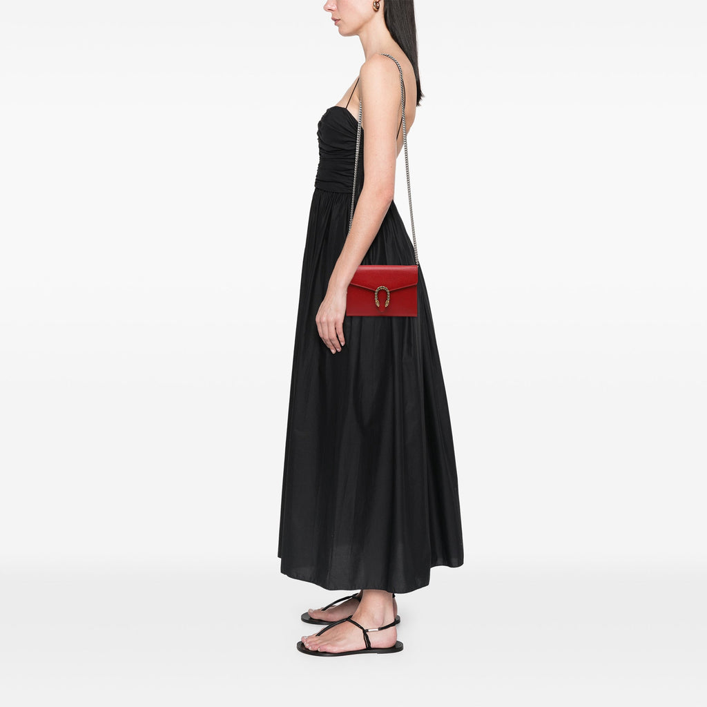 Dionysus Chain Wallet Leather with Embellished Detail Small