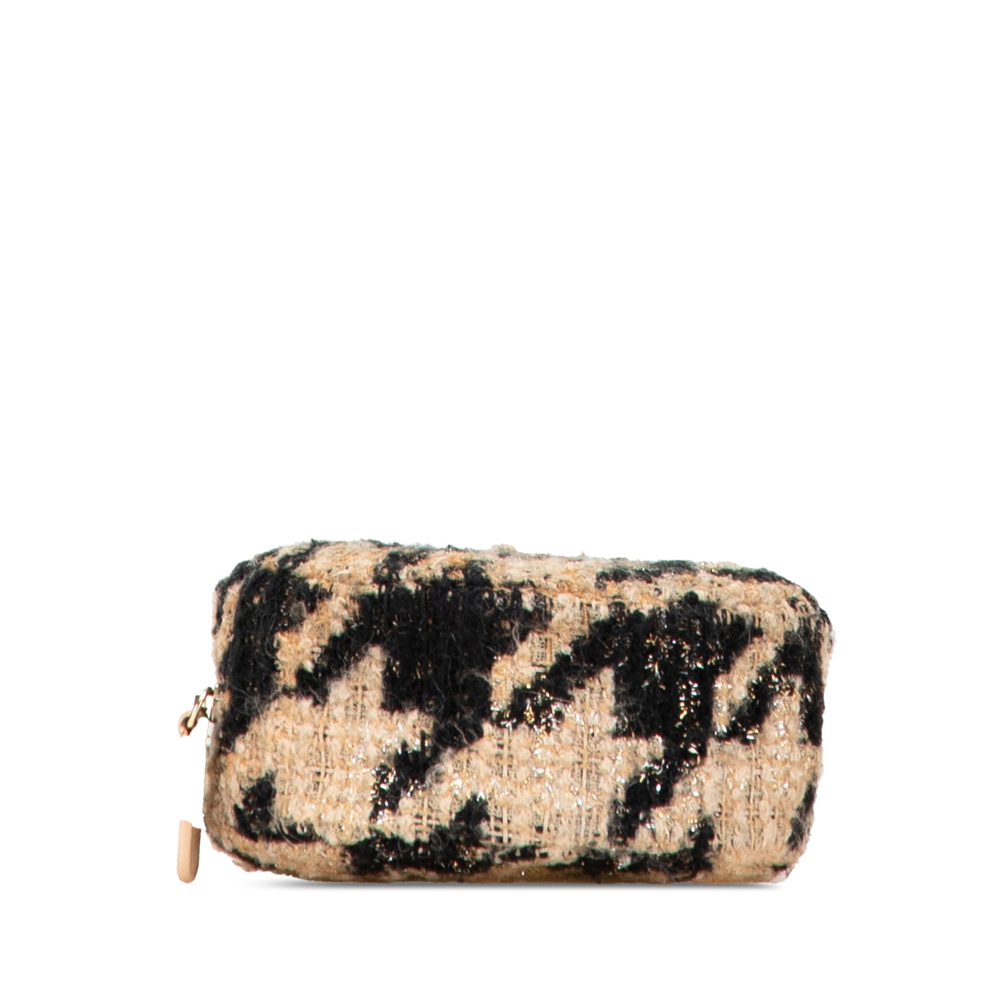 19 Round Clutch with Chain and Coin Purse Quilted Tweed and Lambskin