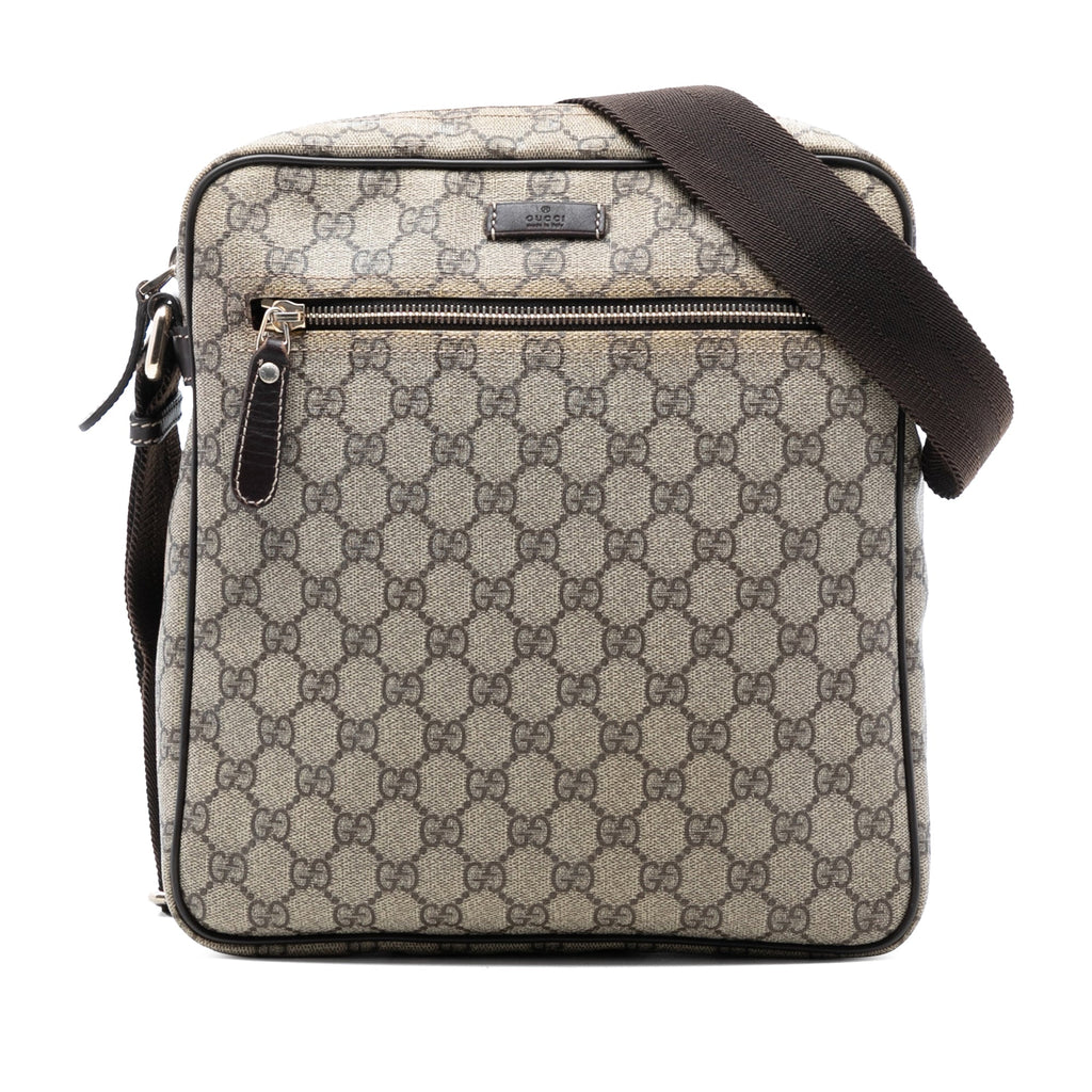 Front Zip Messenger GG Coated Canvas Medium