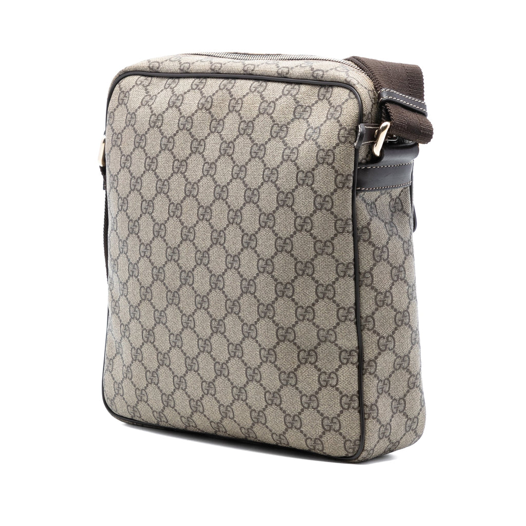Front Zip Messenger GG Coated Canvas Medium