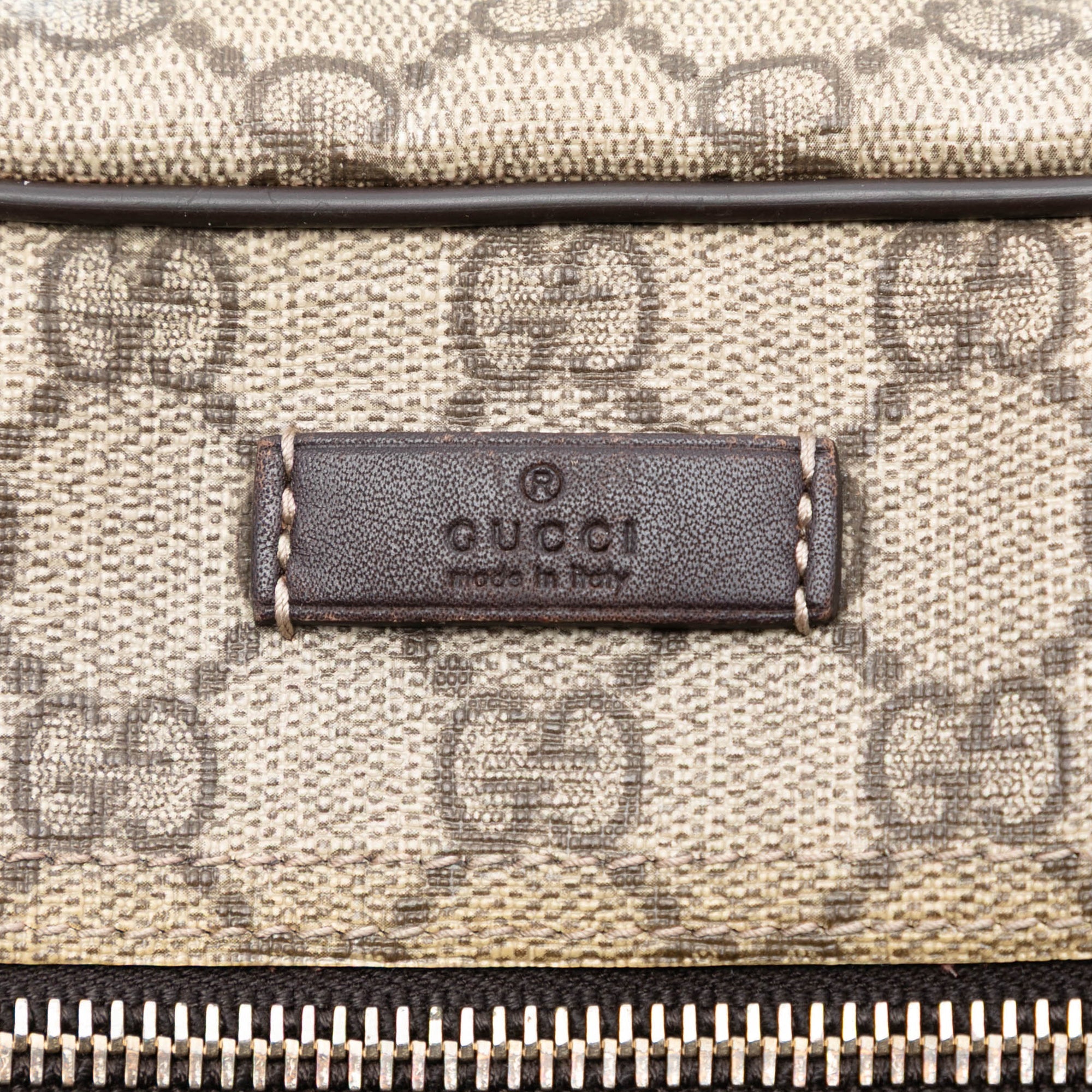 Front Zip Messenger GG Coated Canvas Medium