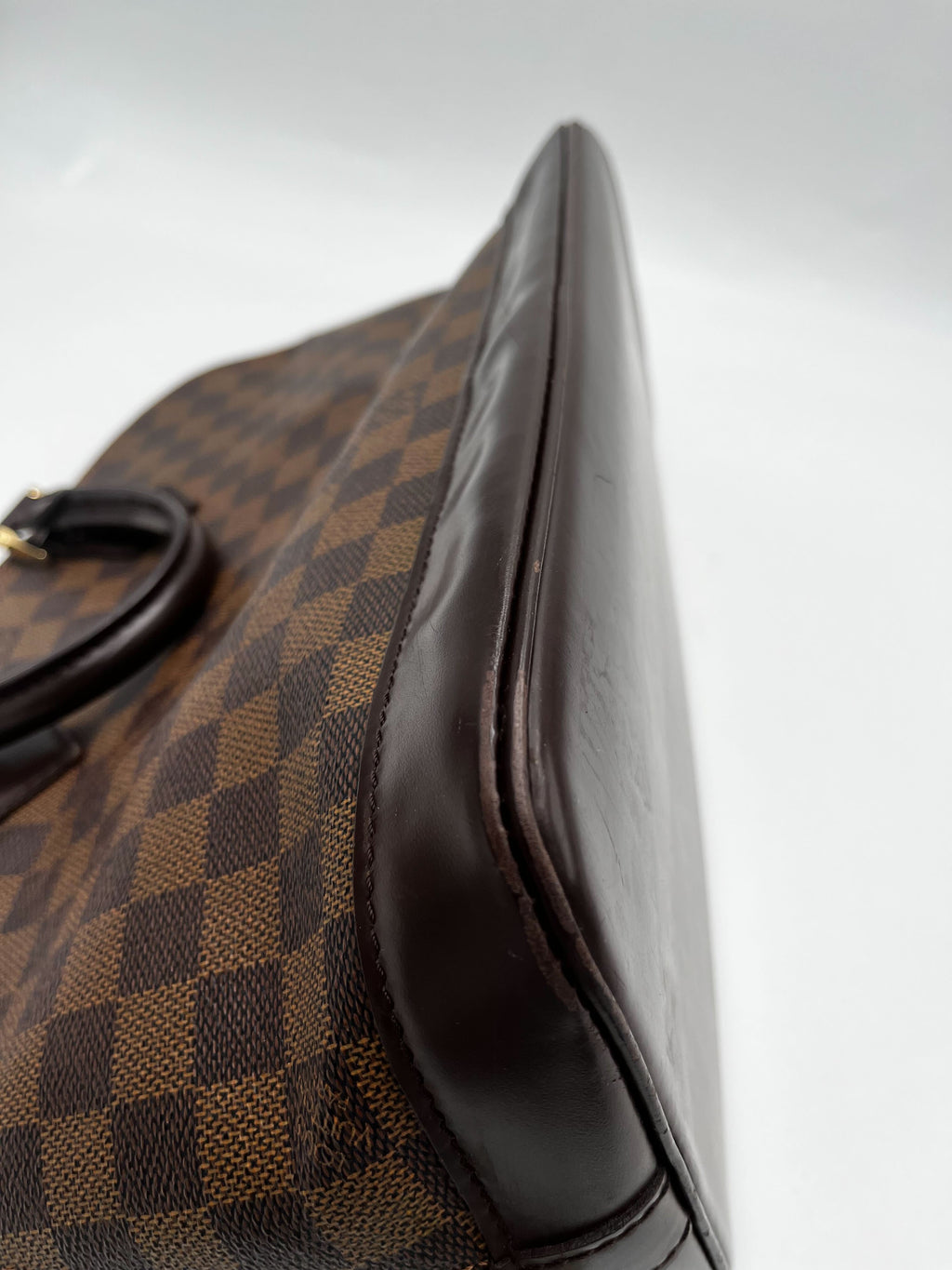 Louis Vuitton Vintage Alma Handbag Damier Brown Canvas Handbag (Pre-Owned)
