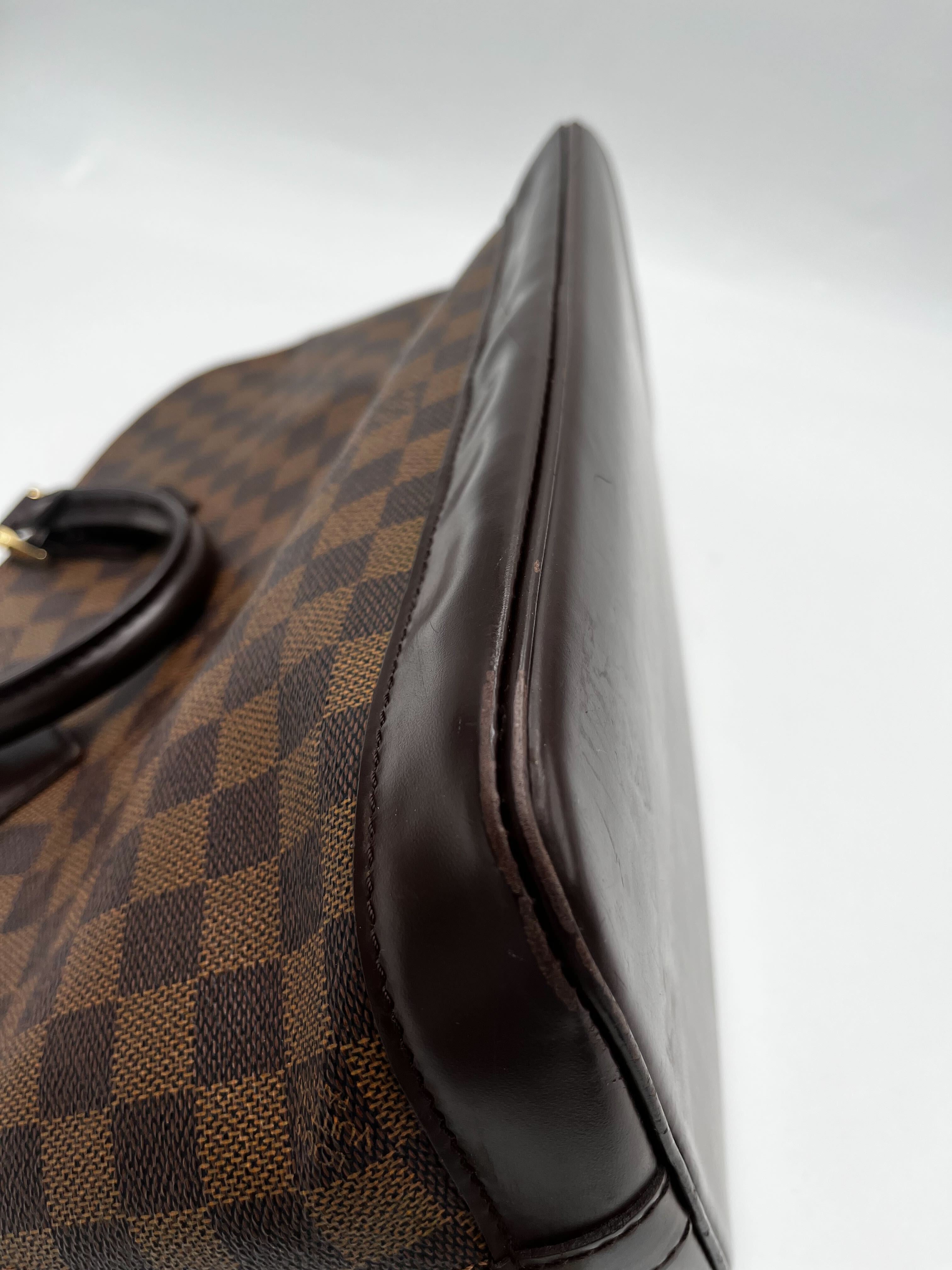 Louis Vuitton Vintage Alma Handbag Damier Brown Canvas Handbag (Pre-Owned)