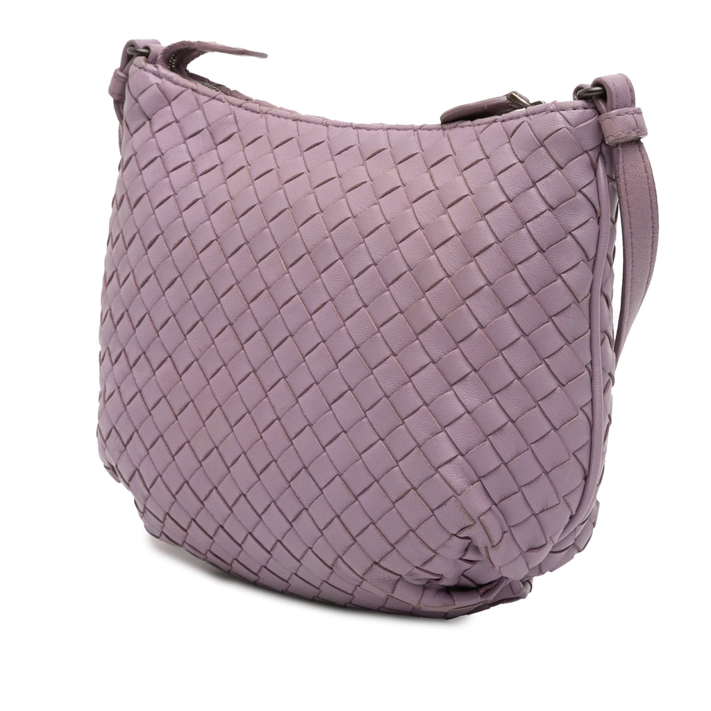 Saddle Zip Messenger Bag Intrecciato Nappa Small