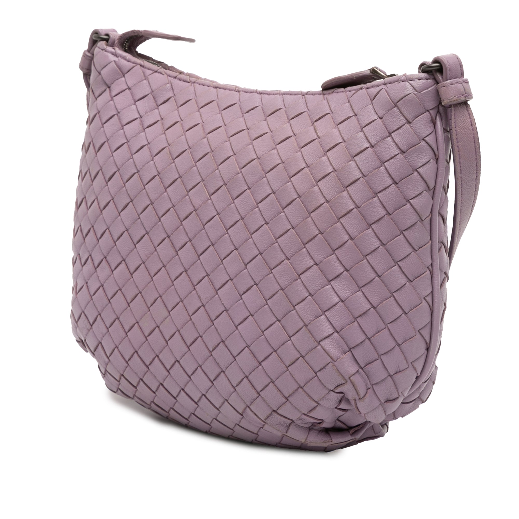 Saddle Zip Messenger Bag Intrecciato Nappa Small
