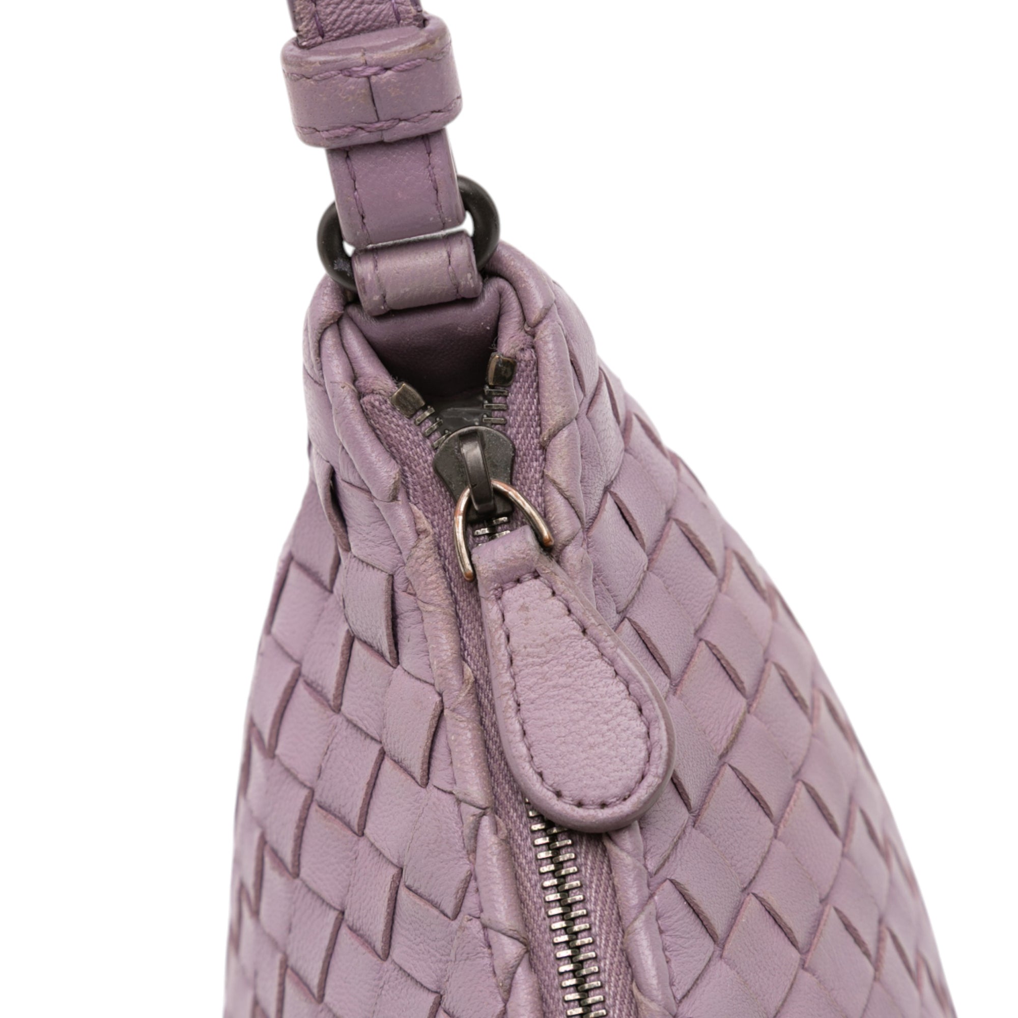 Saddle Zip Messenger Bag Intrecciato Nappa Small