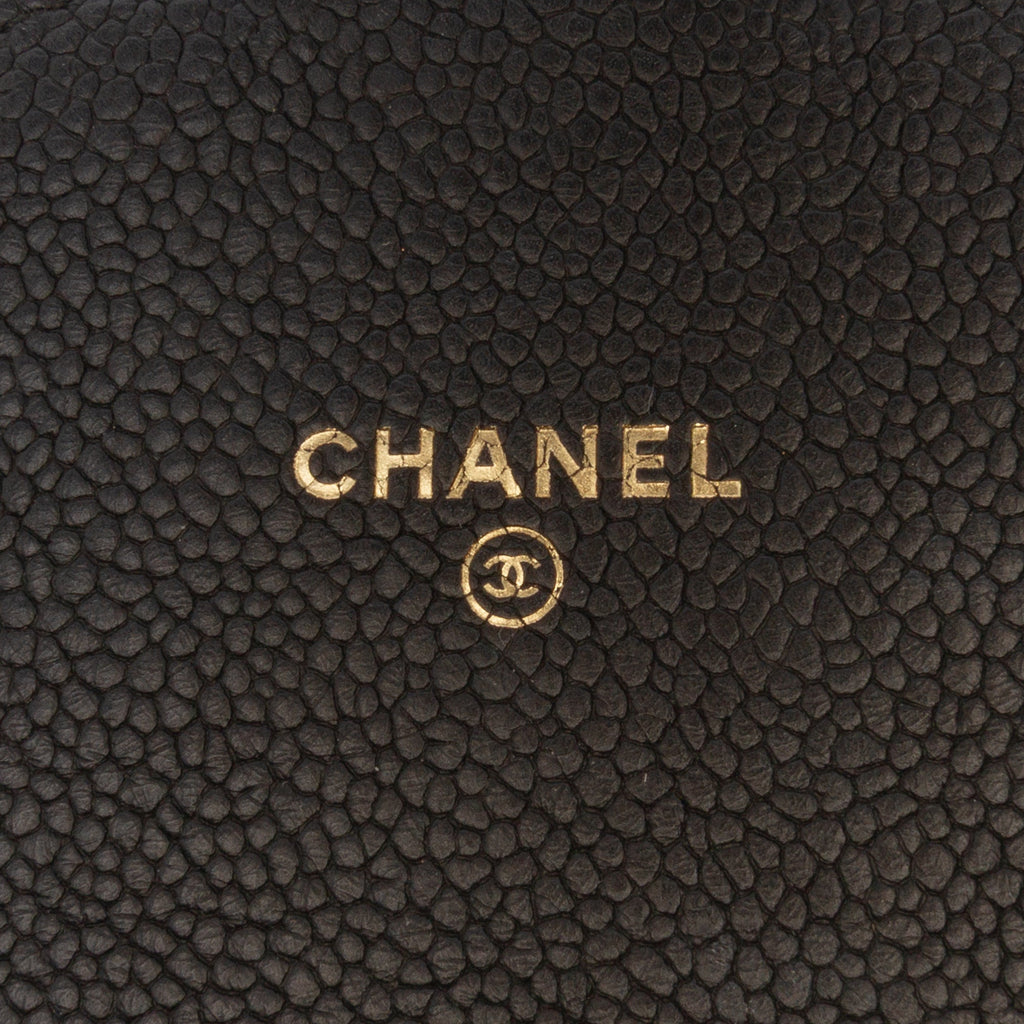Thread Around Wallet on Chain Quilted Caviar