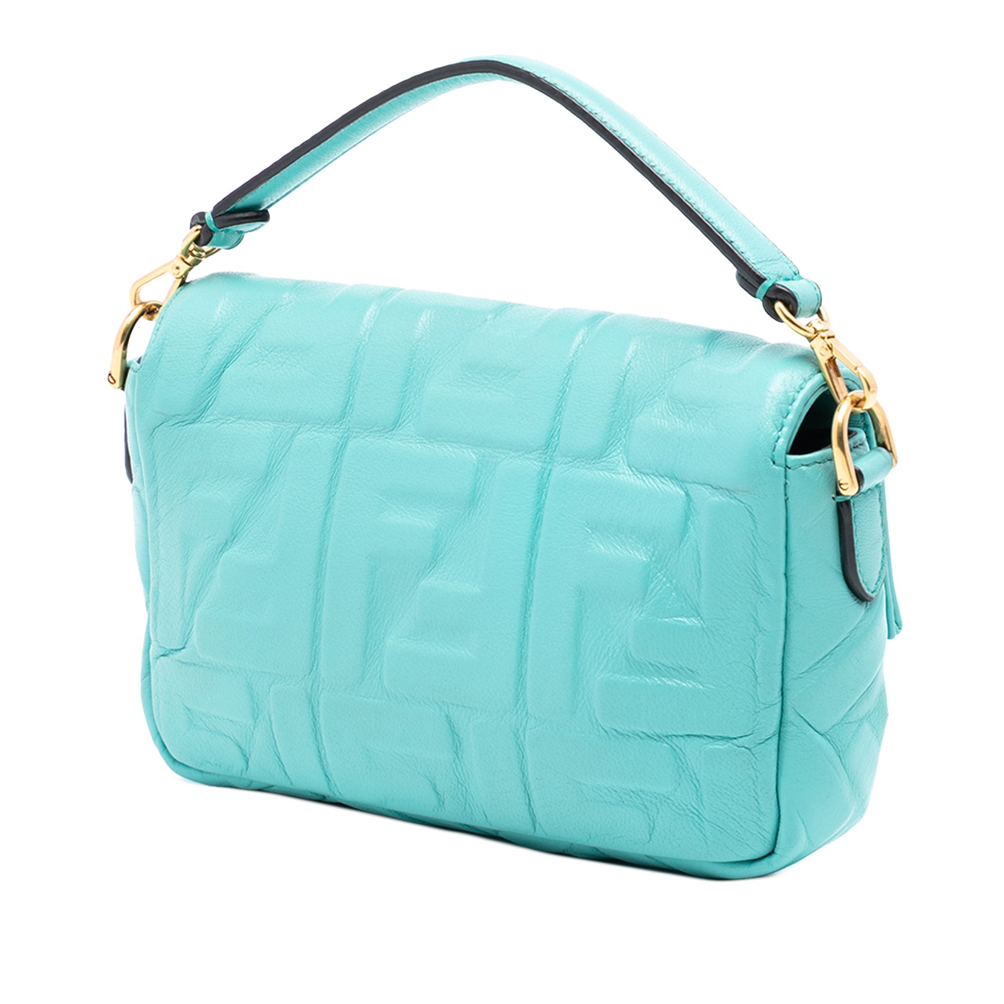 Baguette NM Bag Zucca Embossed Leather Mini