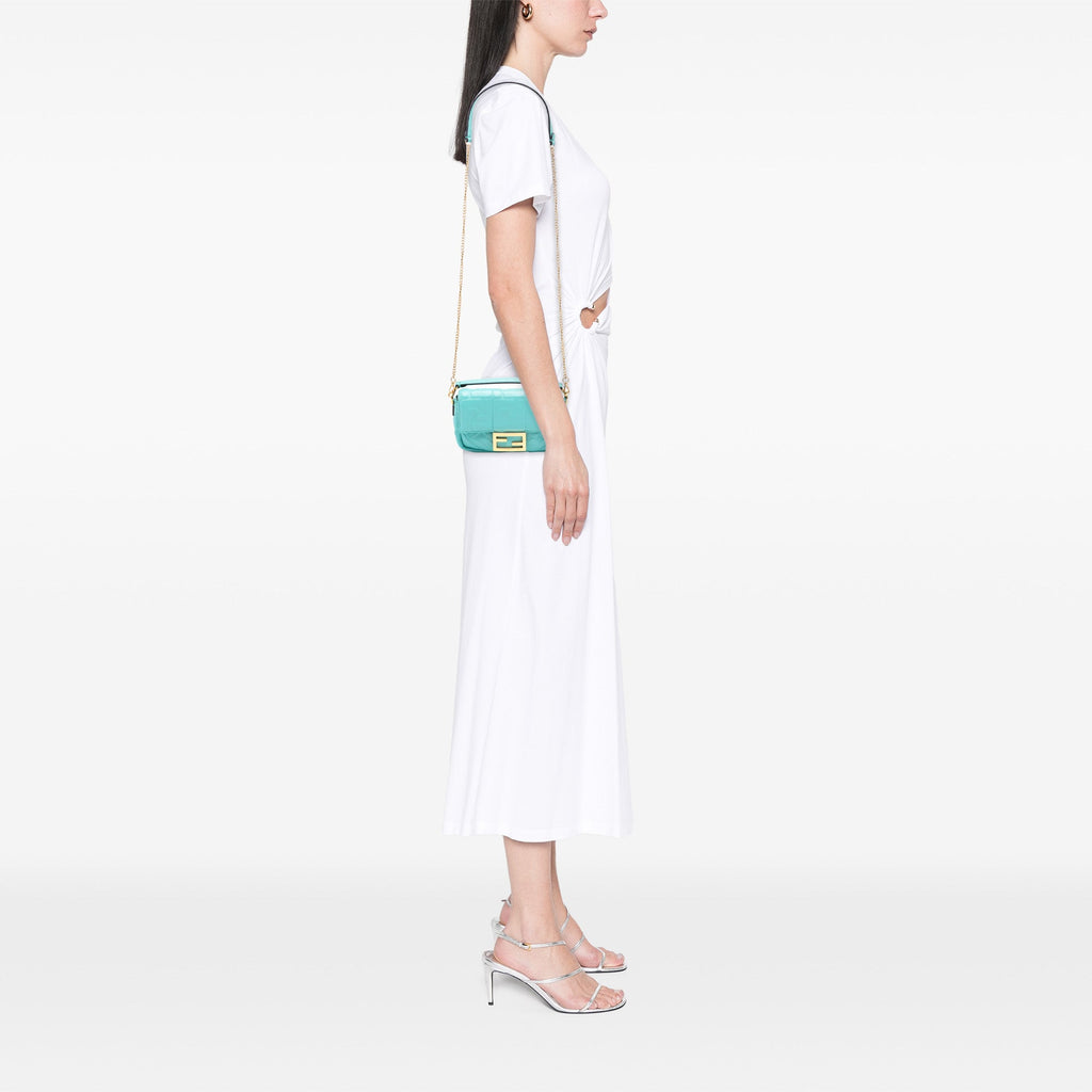 Baguette NM Bag Zucca Embossed Leather Mini