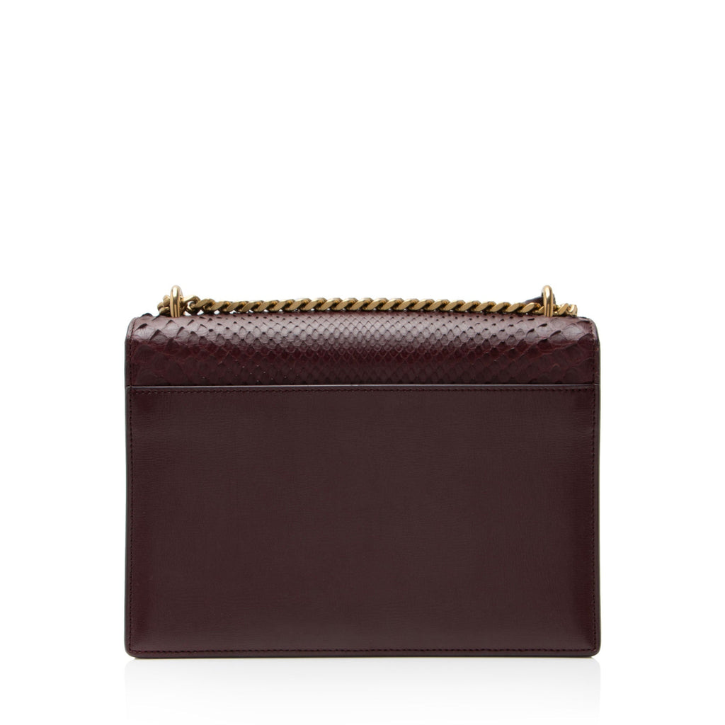 Sunset Crossbody Bag Python with Leather and Suede Medium