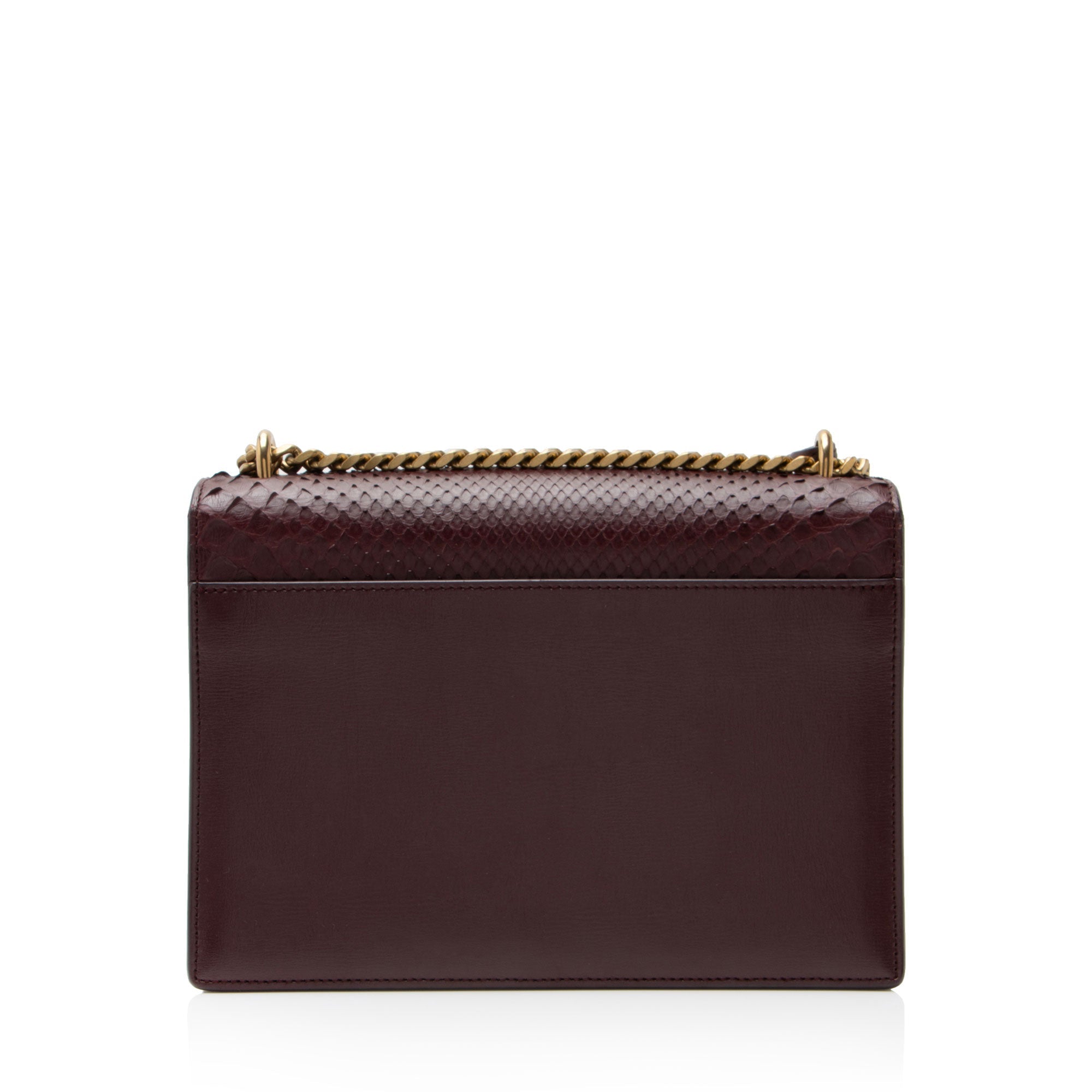 Sunset Crossbody Bag Python with Leather and Suede Medium