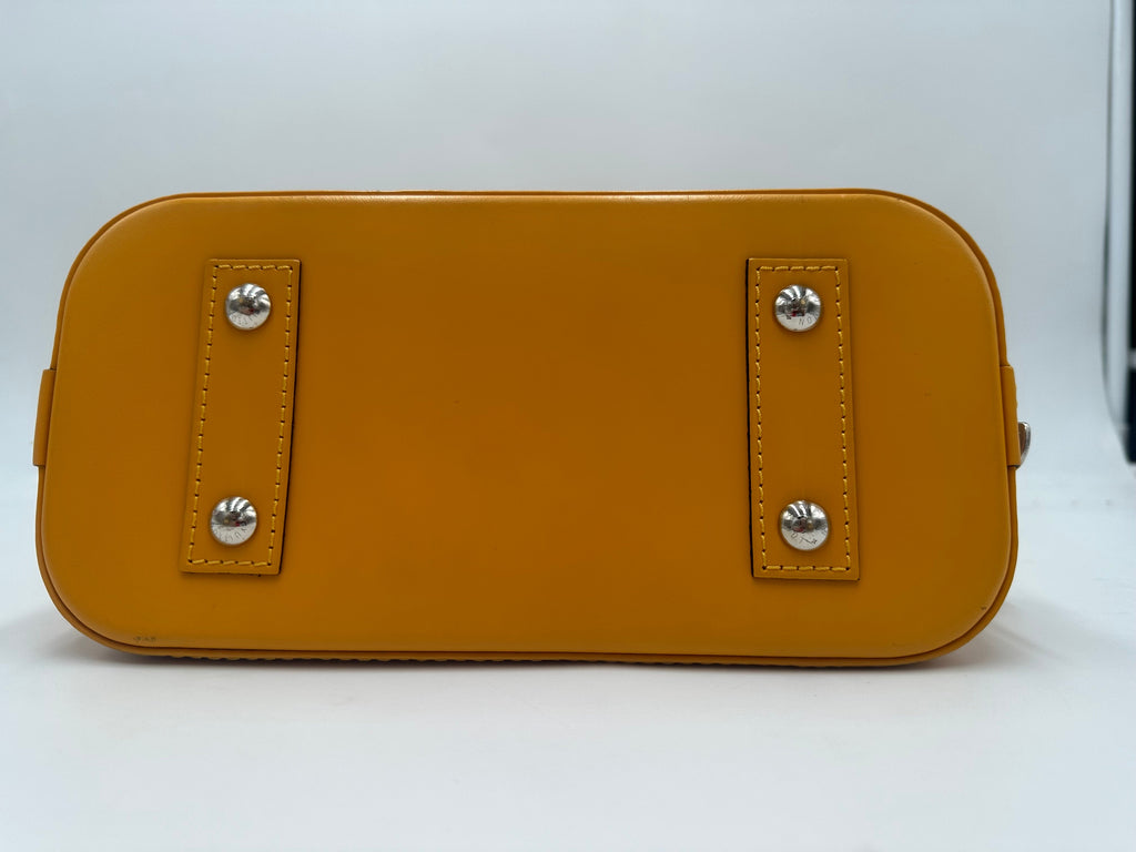 Louis Vuitton Alma Handbag Epi Leather Yellow Leather Handbag (Pre-Owned)
