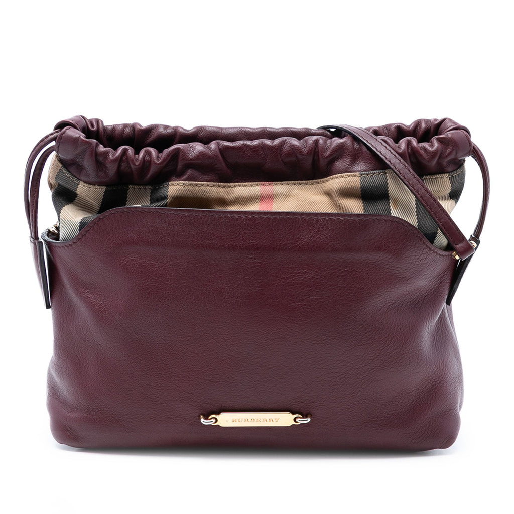 Little Crush Crossbody Bag Leather and House Check Canvas
