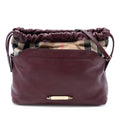 Little Crush Crossbody Bag Leather and House Check Canvas
