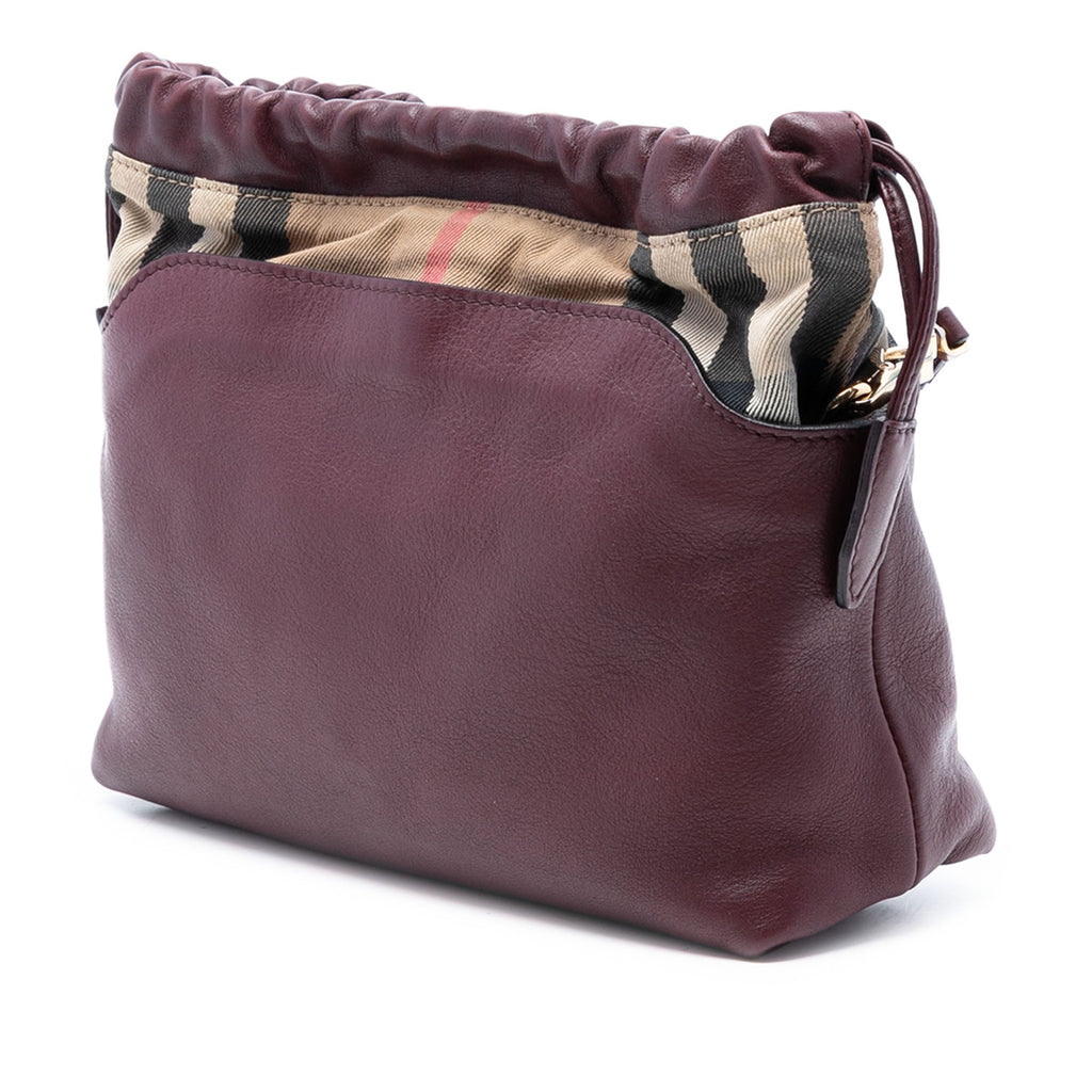 Little Crush Crossbody Bag Leather and House Check Canvas