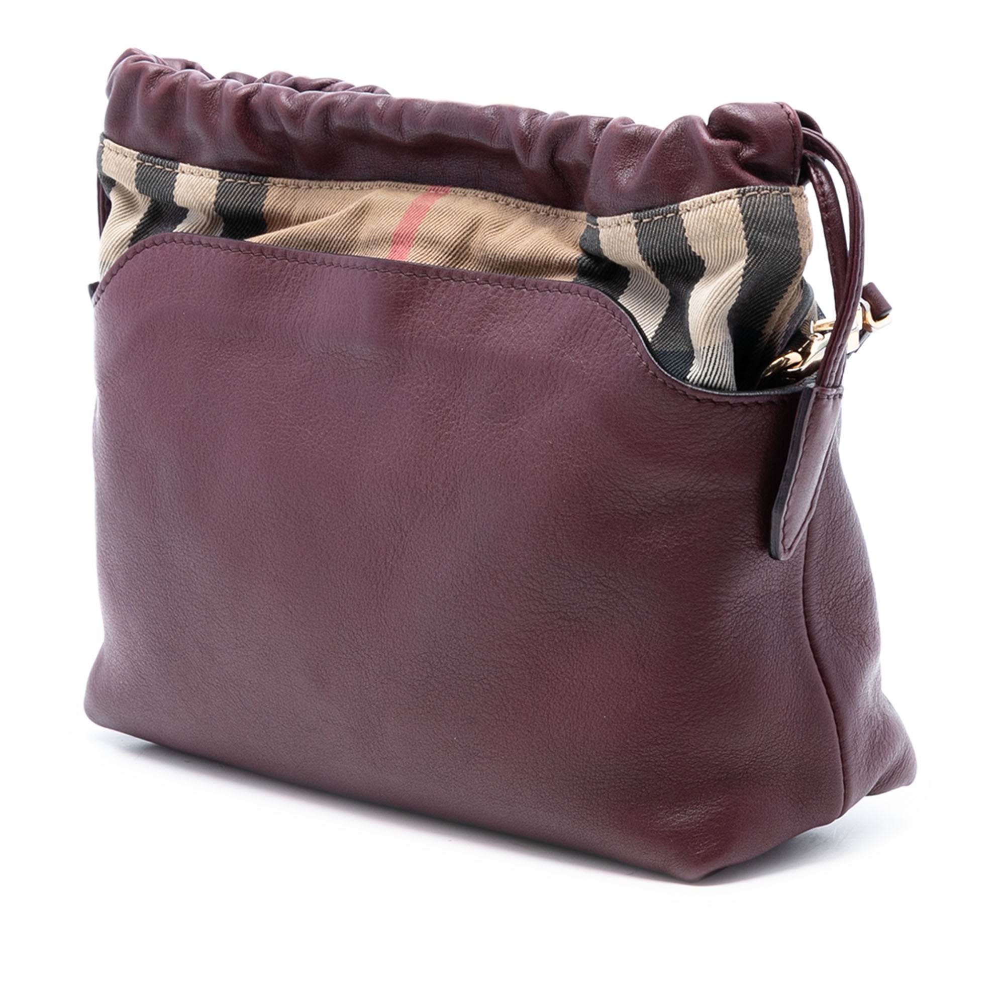 Little Crush Crossbody Bag Leather and House Check Canvas