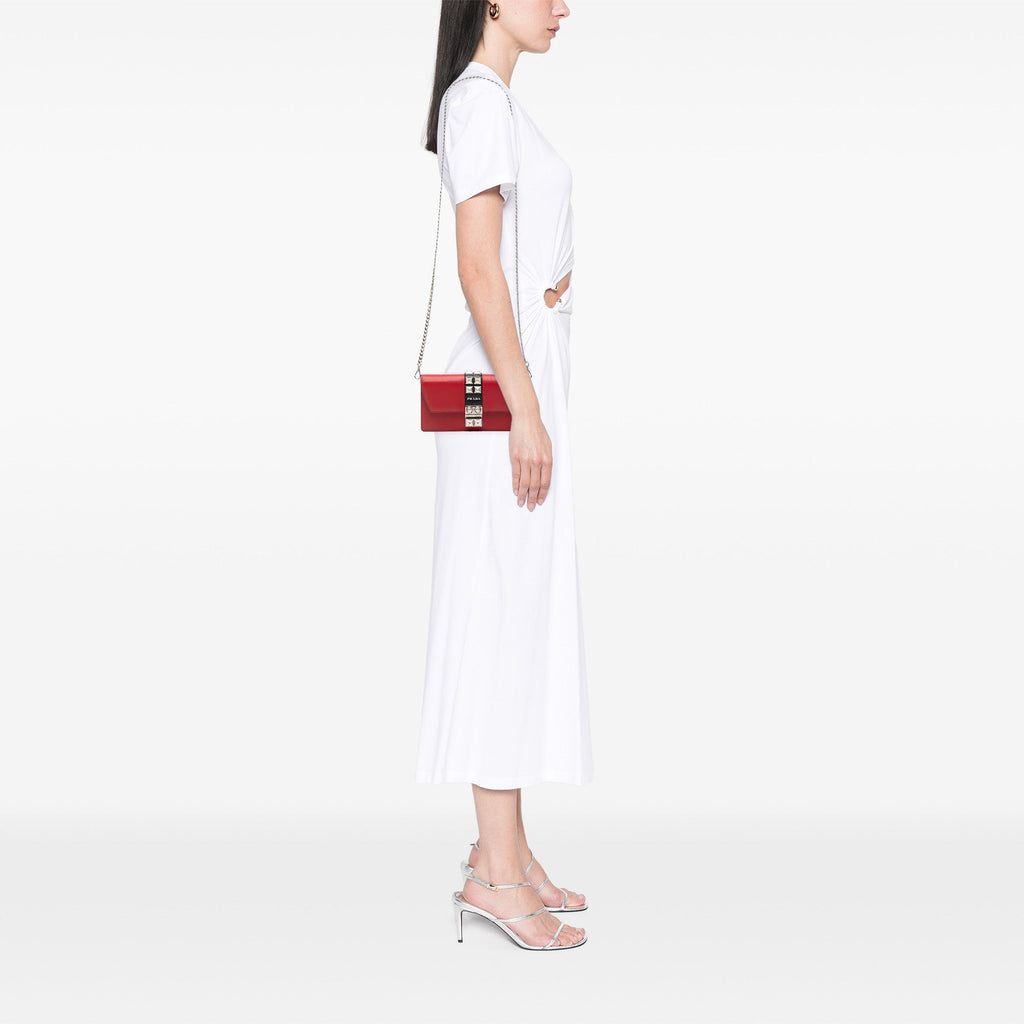 Elektra Wallet on Chain Studded Leather