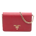 Chain Wallet Crossbody Saffiano Leather