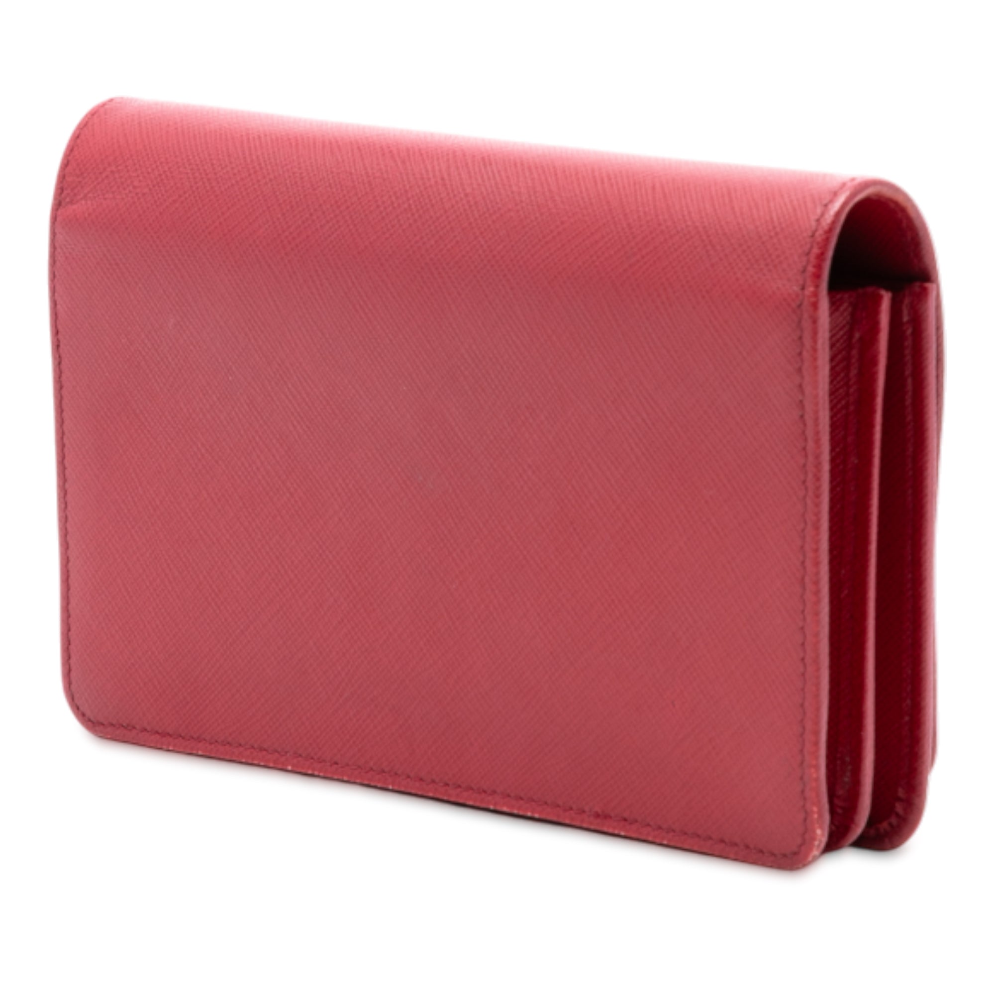 Chain Wallet Crossbody Saffiano Leather