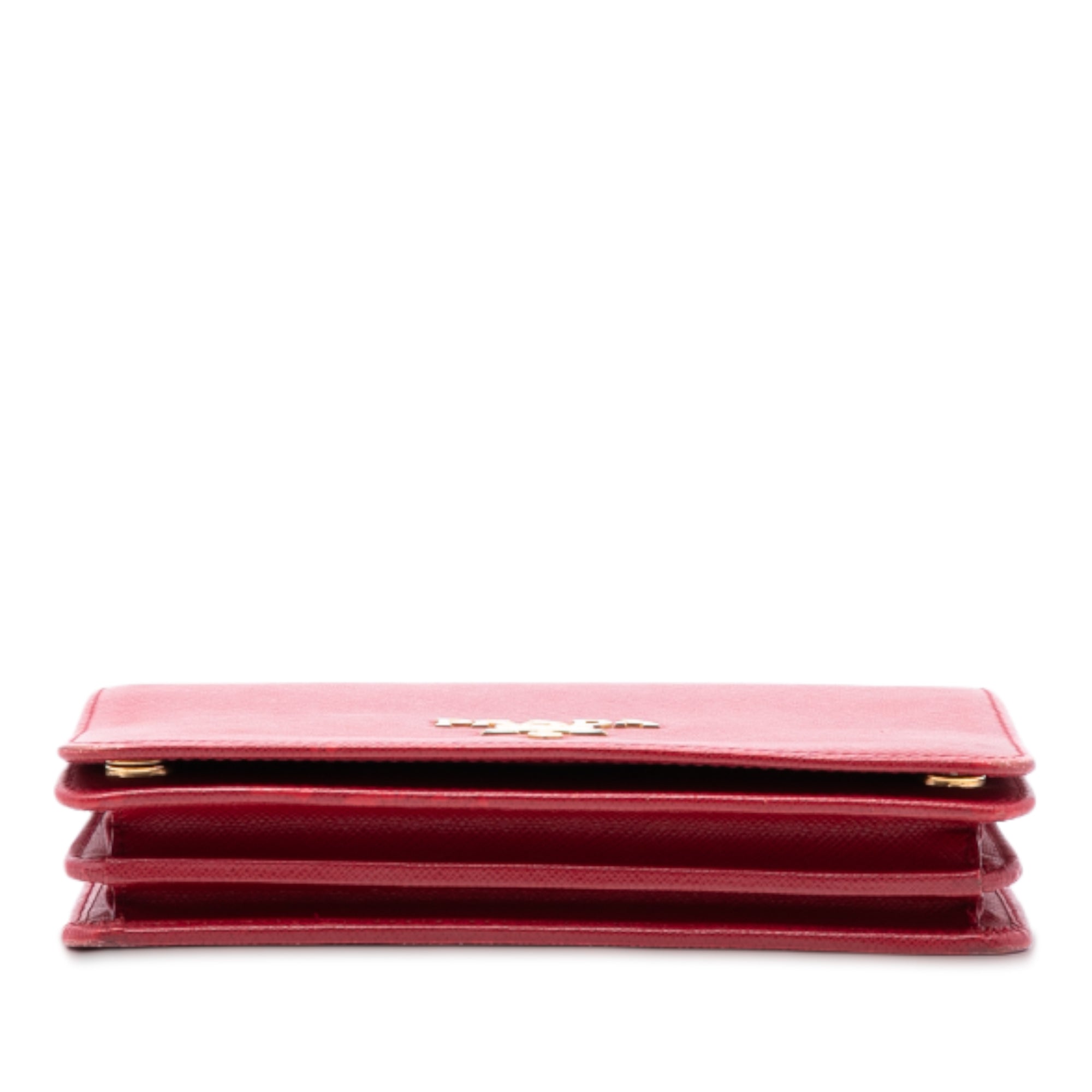 Chain Wallet Crossbody Saffiano Leather