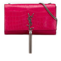 Classic Monogram Tassel Crossbody Bag Crocodile Embossed Leather Medium