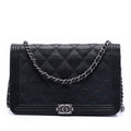 Boy Wallet on Chain Quilted Caviar