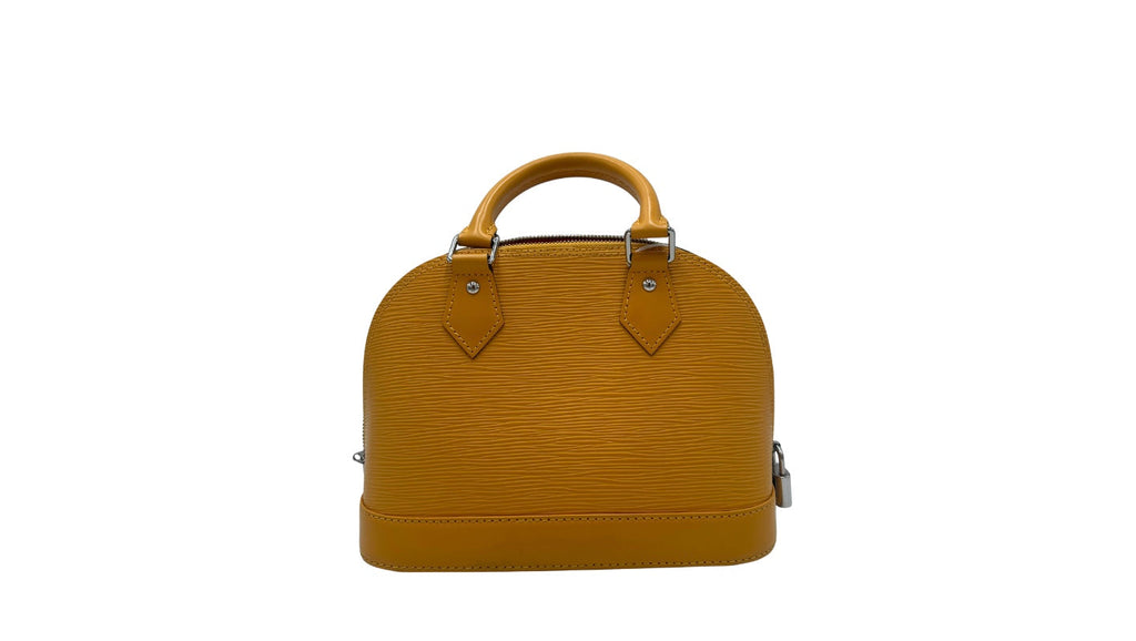 Louis Vuitton Alma Handbag Epi Leather Yellow Leather Handbag (Pre-Owned)