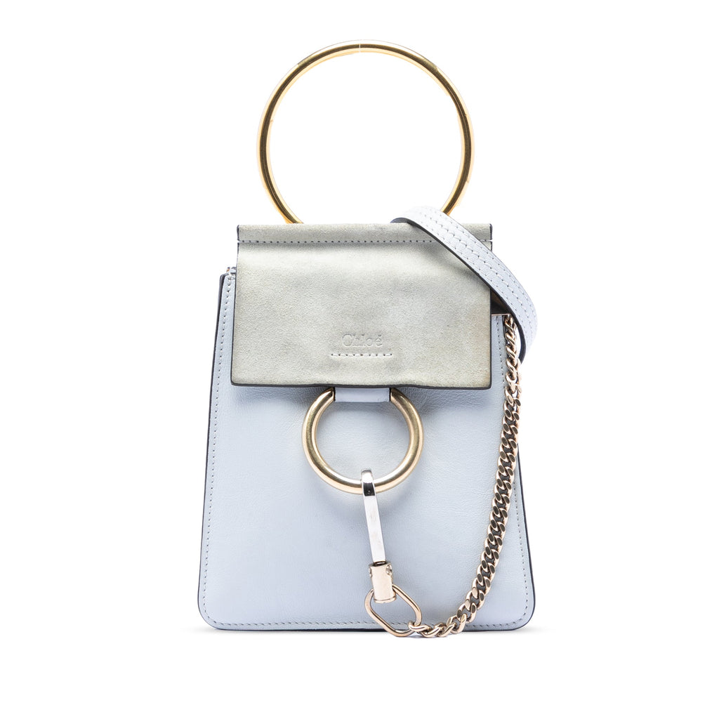 Faye Bracelet Crossbody Bag Leather and Suede Mini
