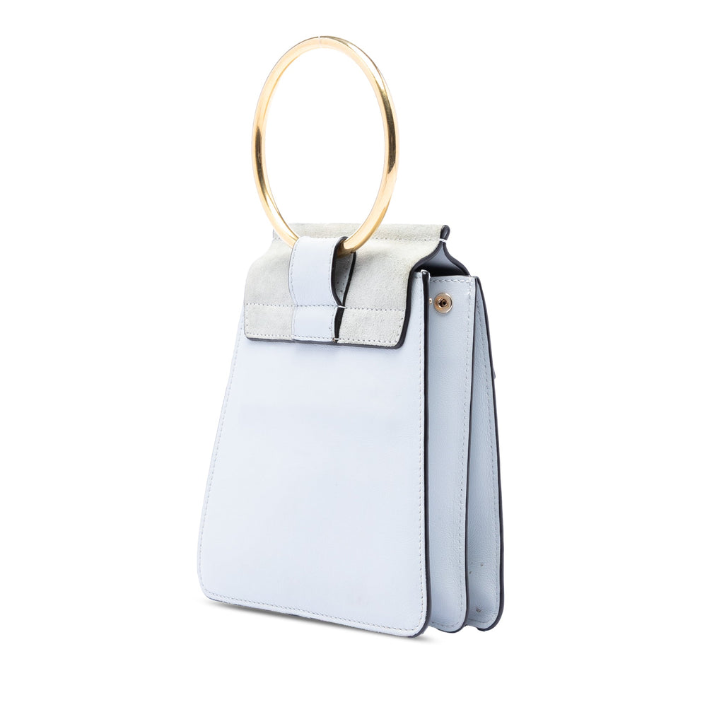 Faye Bracelet Crossbody Bag Leather and Suede Mini